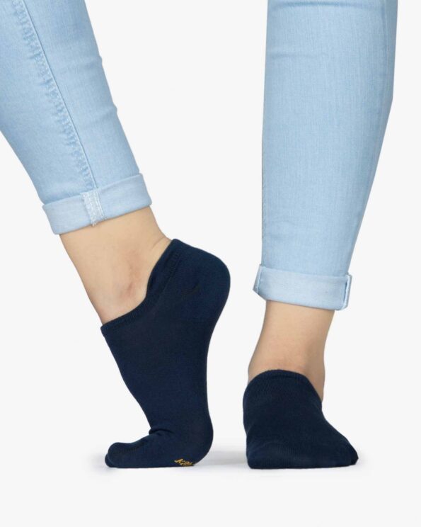 جوراب مچی ساده سرمه ای - سرمه ای - بغل