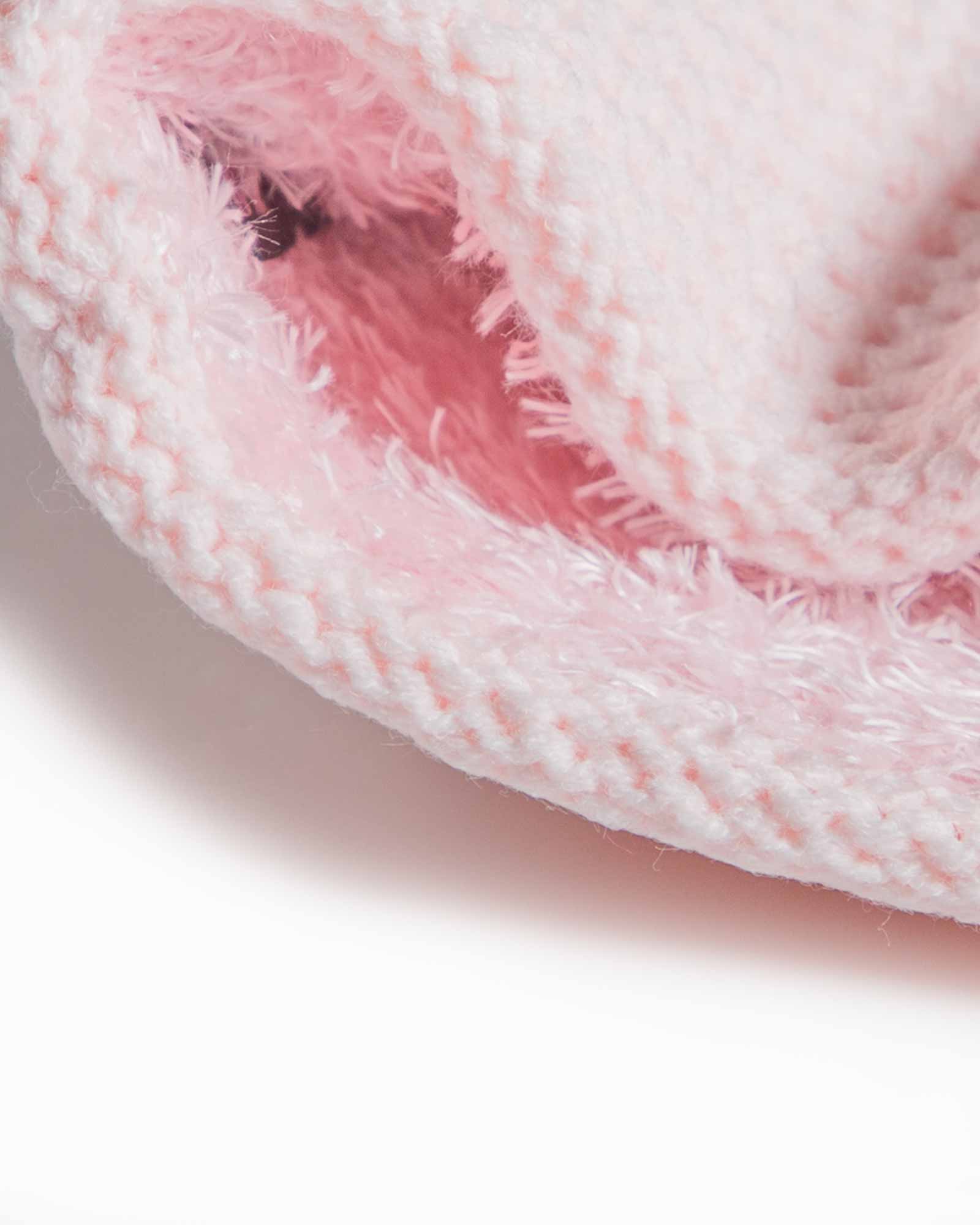 هدبند بافتنی دخترانه پاپیون دار - صورتی - بافت