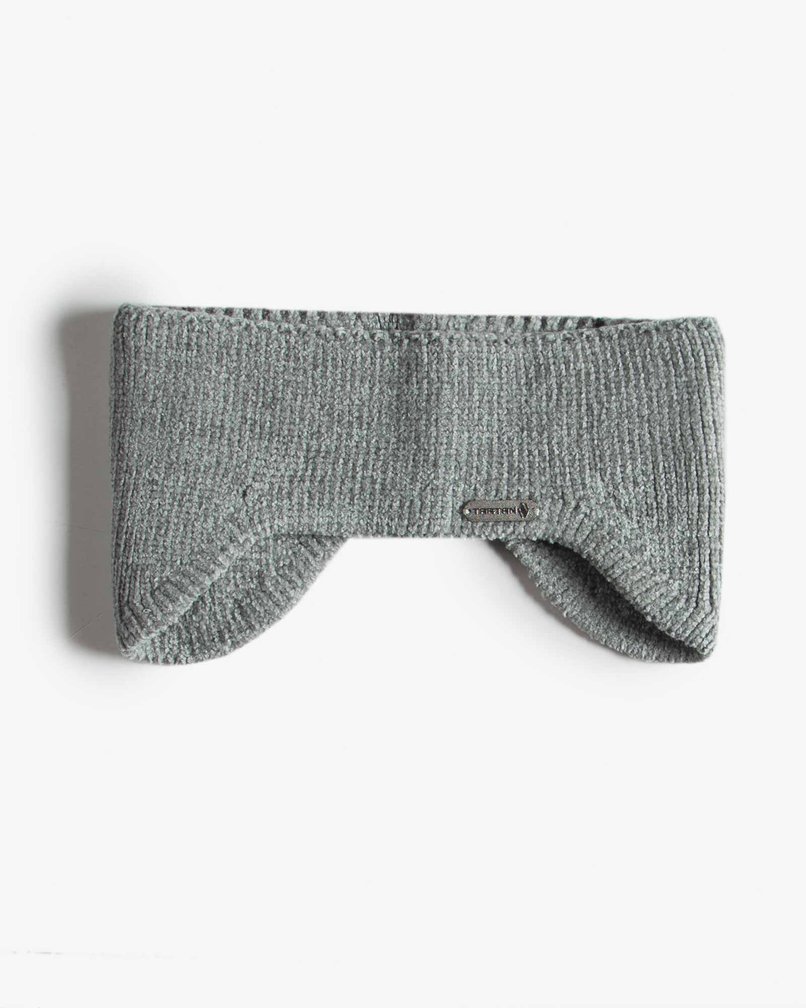 هدبند گوش دار بافت ساده - طوسی - رو به رو