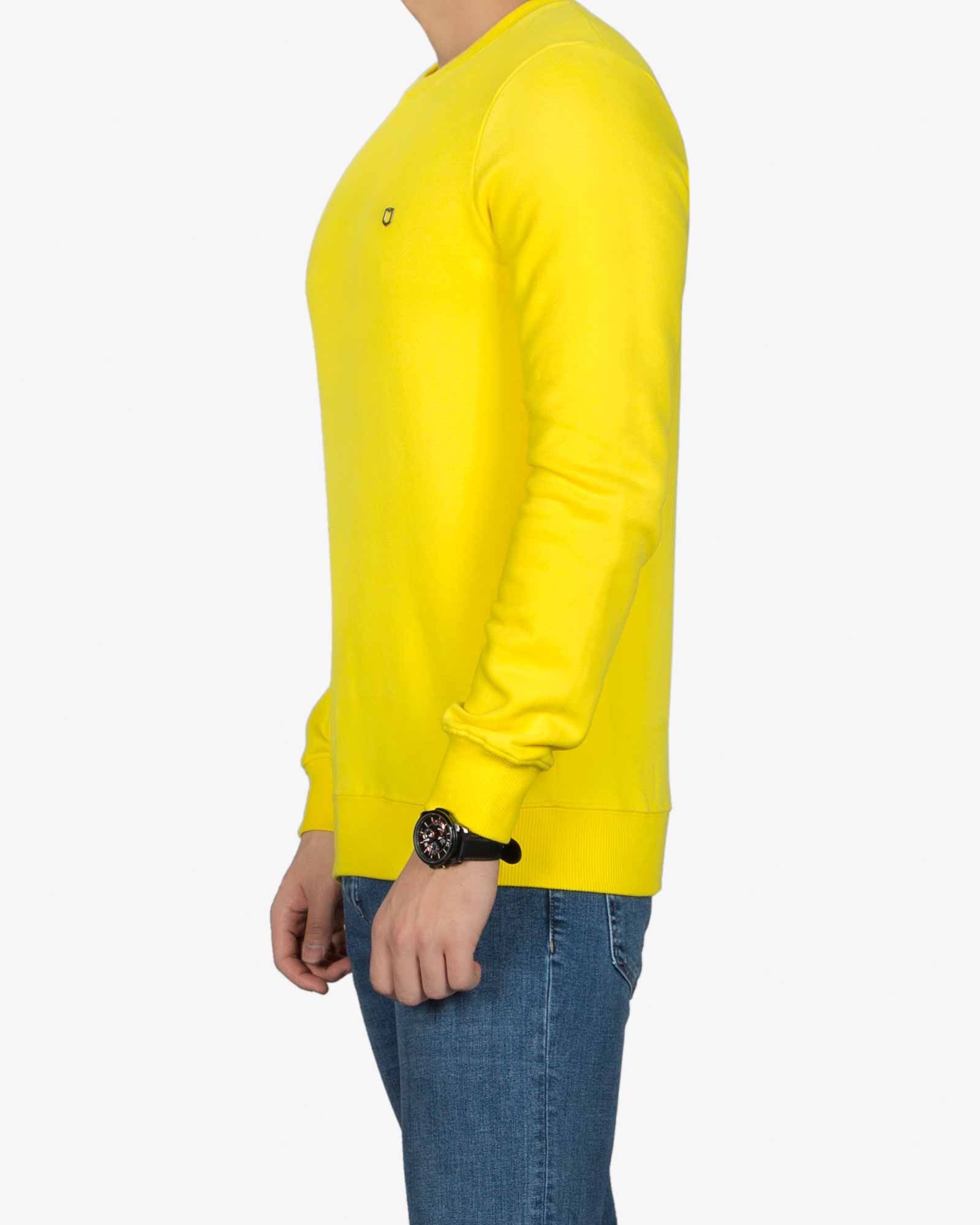 بلوز پنبه ای آستین بلند زرد مردانه - زرد - بغل