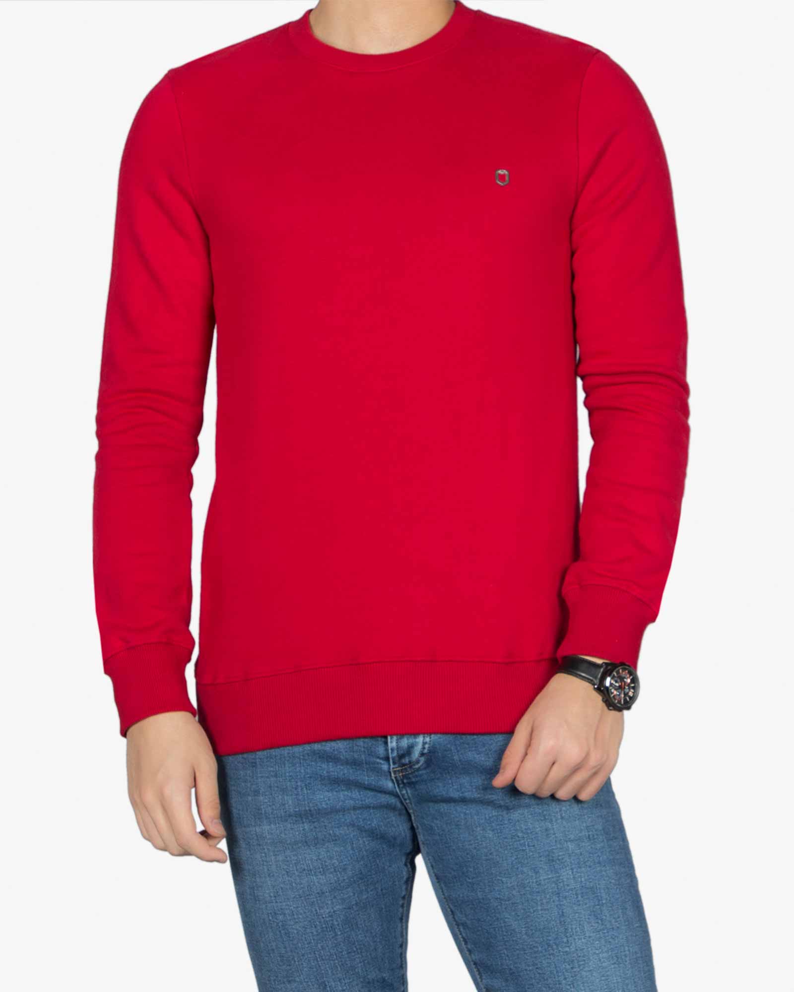 بلوز پنبه ای قرمز مردانه - قرمز روشن - رو به رو