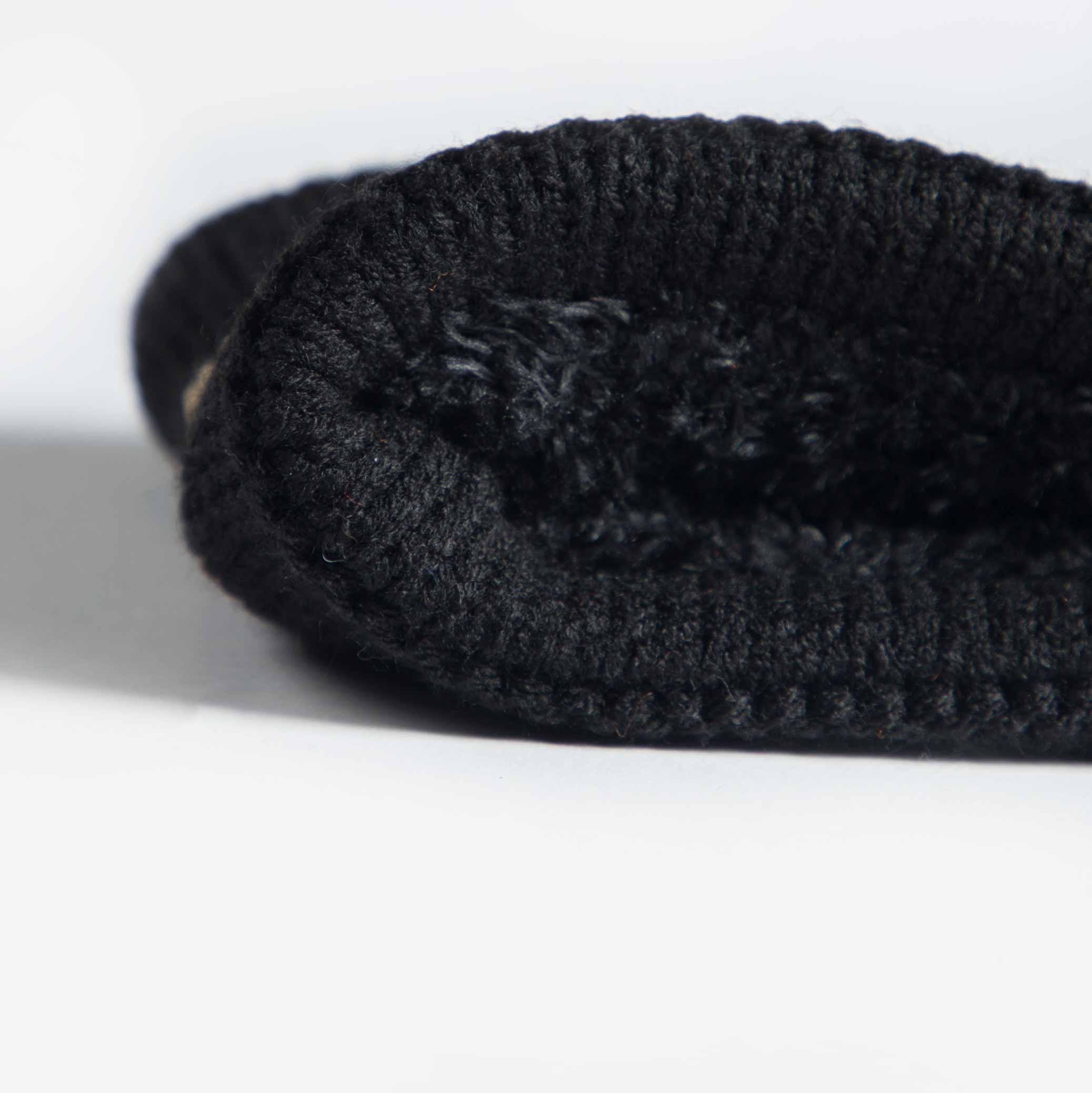 هدبند بافت پهن طرح دار دو رو - مشکی - خزدار