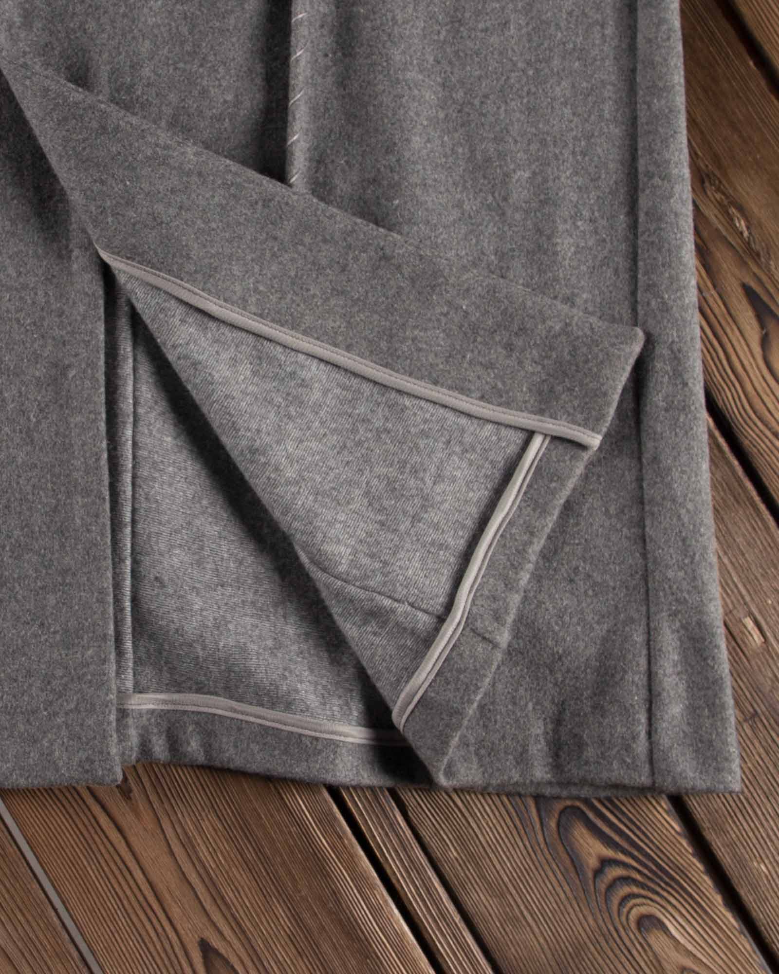 پالتو دخترانه اسپرت بلند طوسی - دوخت داخل