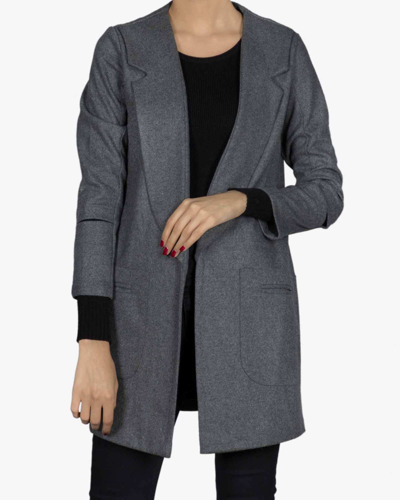 پالتو فوتر زنانه - طوسی