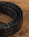 کمربند طرح دار مردانه مشکی - مشکی - کمربند چرم