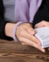 دستبند مهره کریستال کشی - یاسی روشن - محیطی