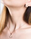 نیم ست گردنبند گوشواره اشکی - هلویی سیر - زنانه