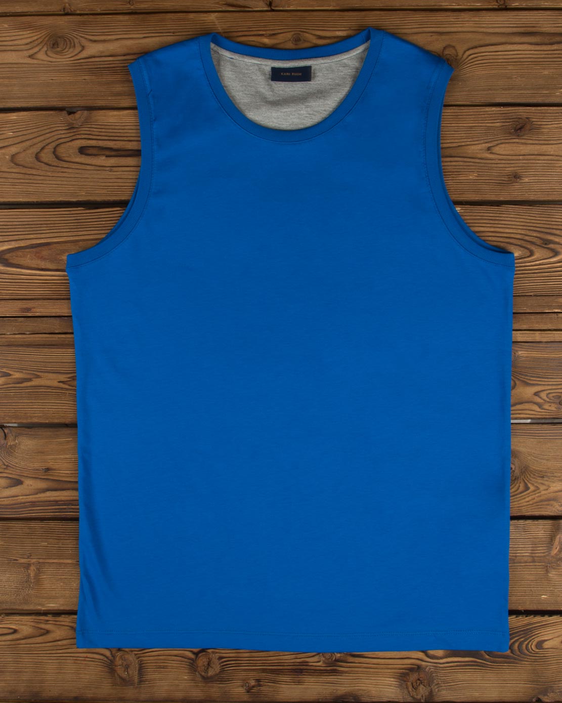 تاپ اسپرت مردانه ساده - آبی - رو به رو