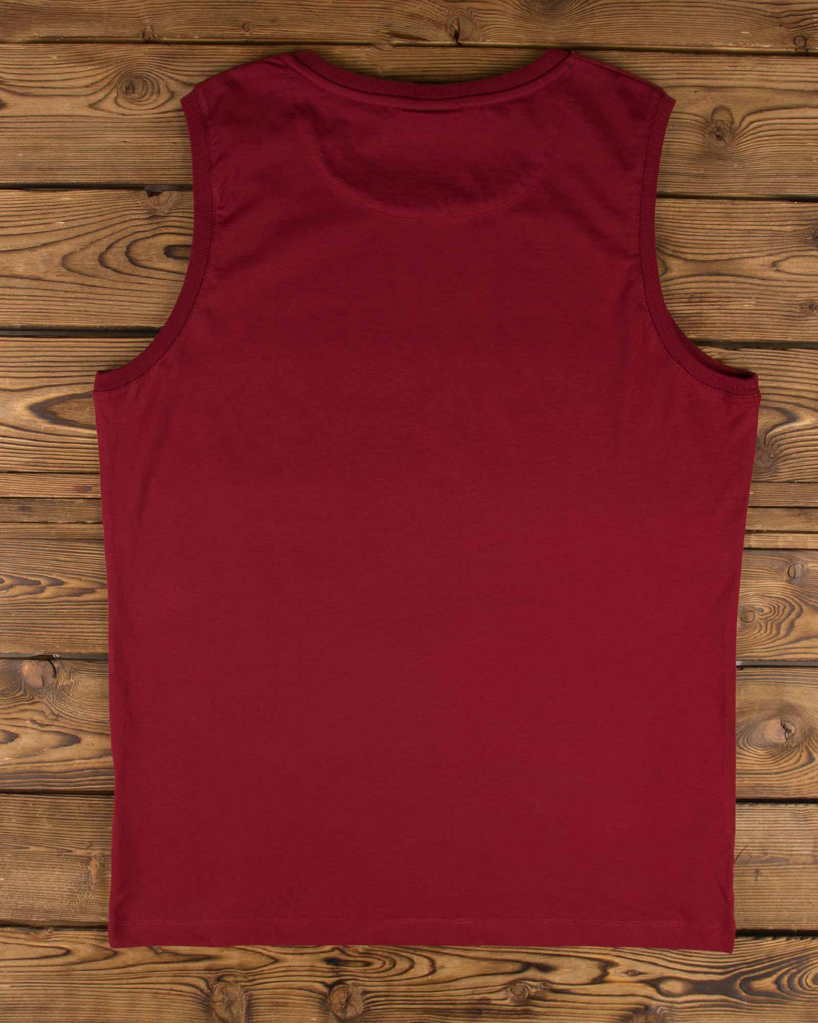 تاپ اسپرت مردانه ساده قرمز - عنابی - پشت