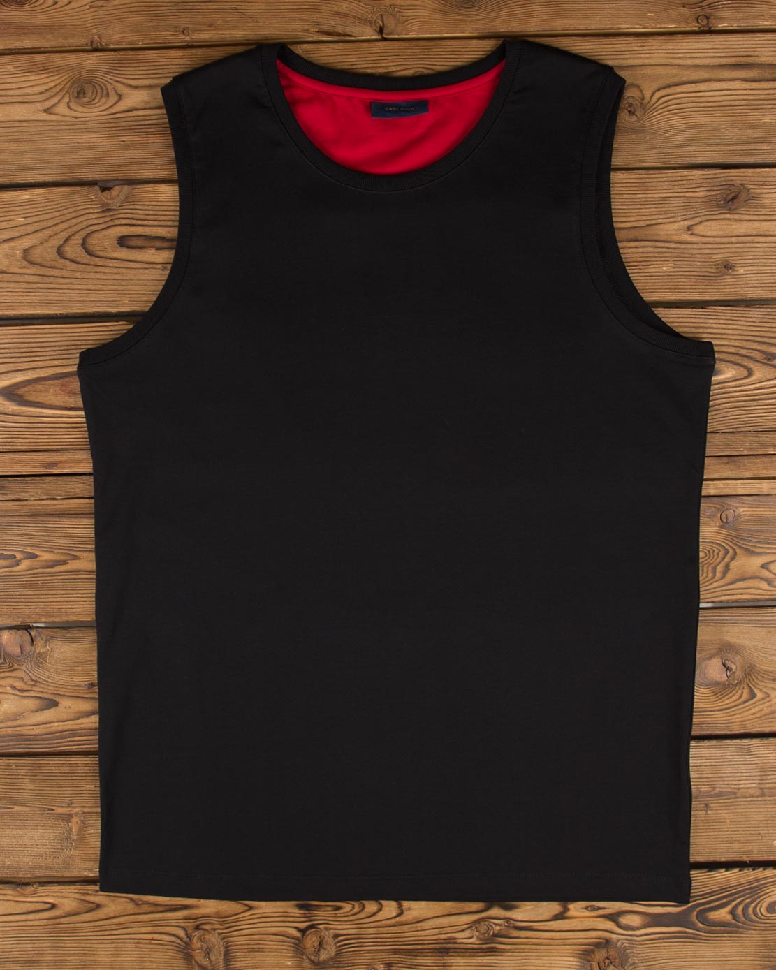 تاپ اسپرت مردانه ساده - مشکی - رو به رو