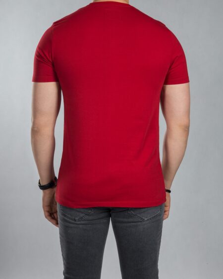 تیشرت آستین کوتاه مردانه - قرمز - پشت