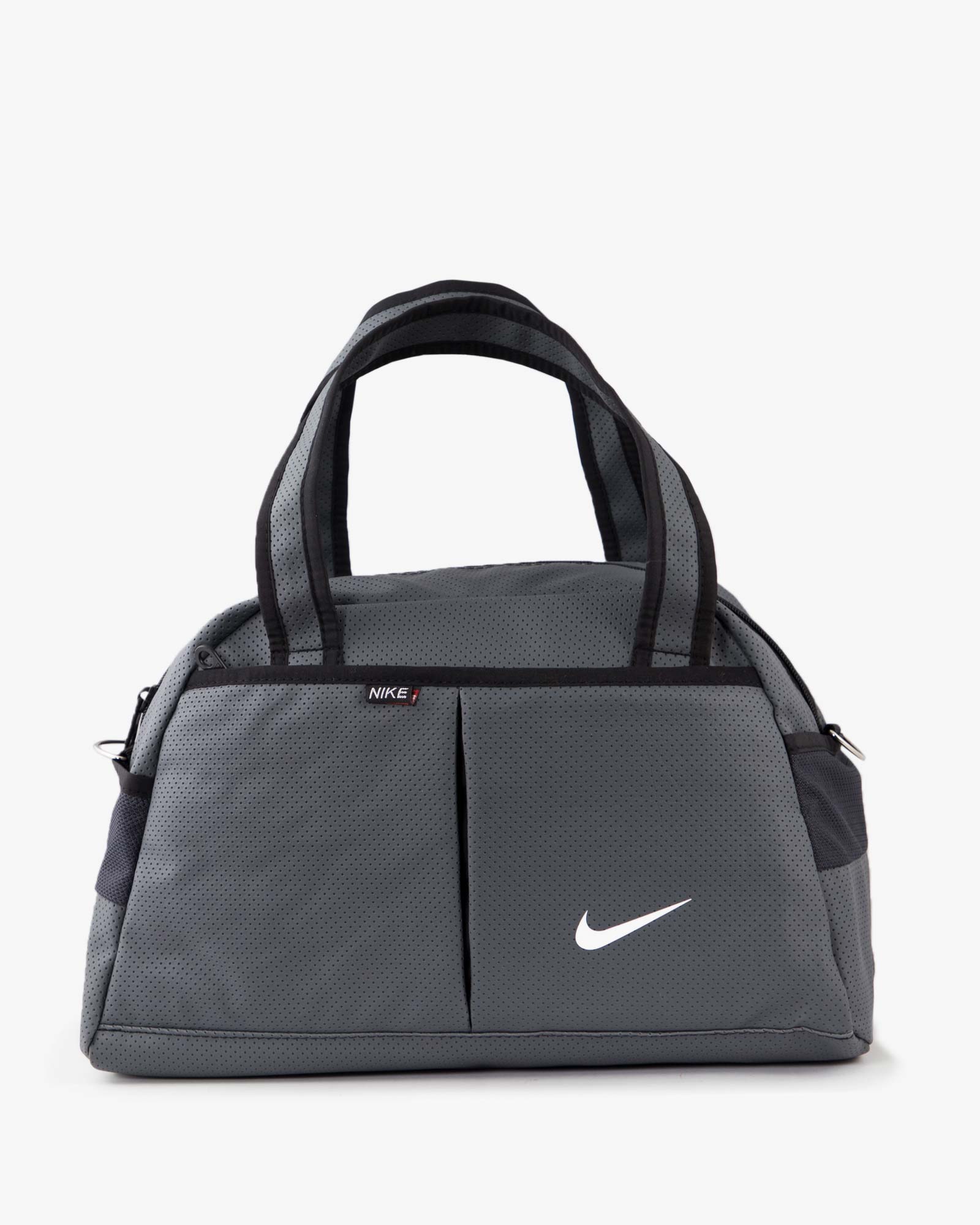 ساک ورزشی ساده مدل نایک - خاکستری - رو به رو