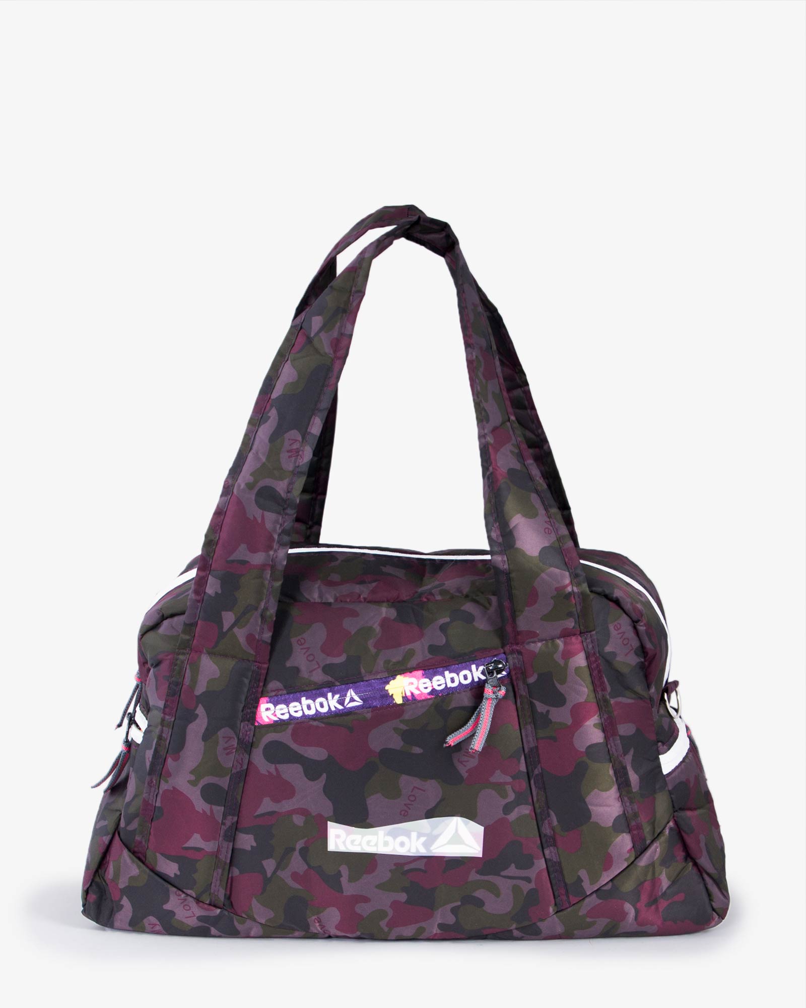 ساک ورزشی طرح نظامی - بادمجانی - رو به رو