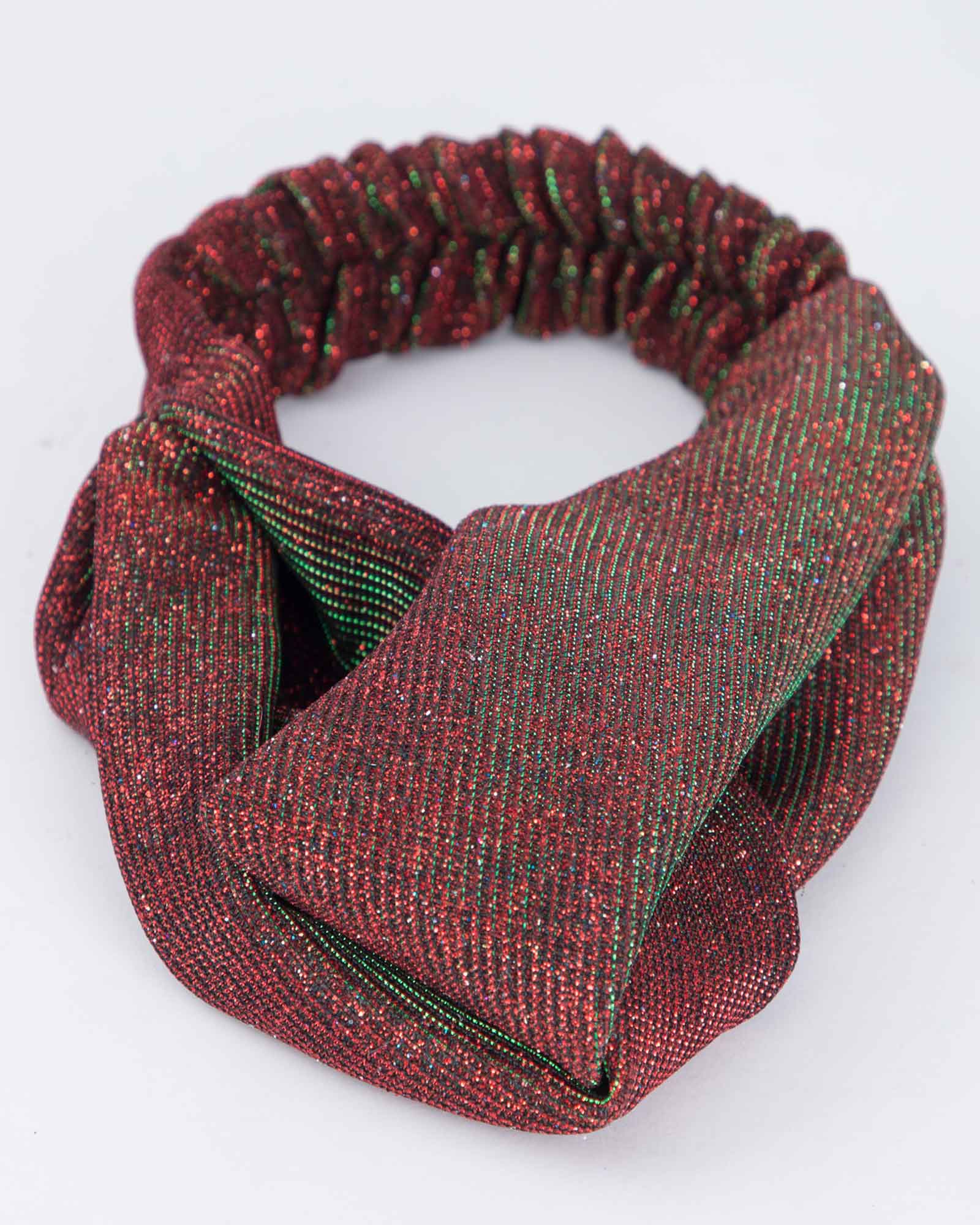 هدبند اکلیلی دخترانه فانتزی - عنابی - بالا