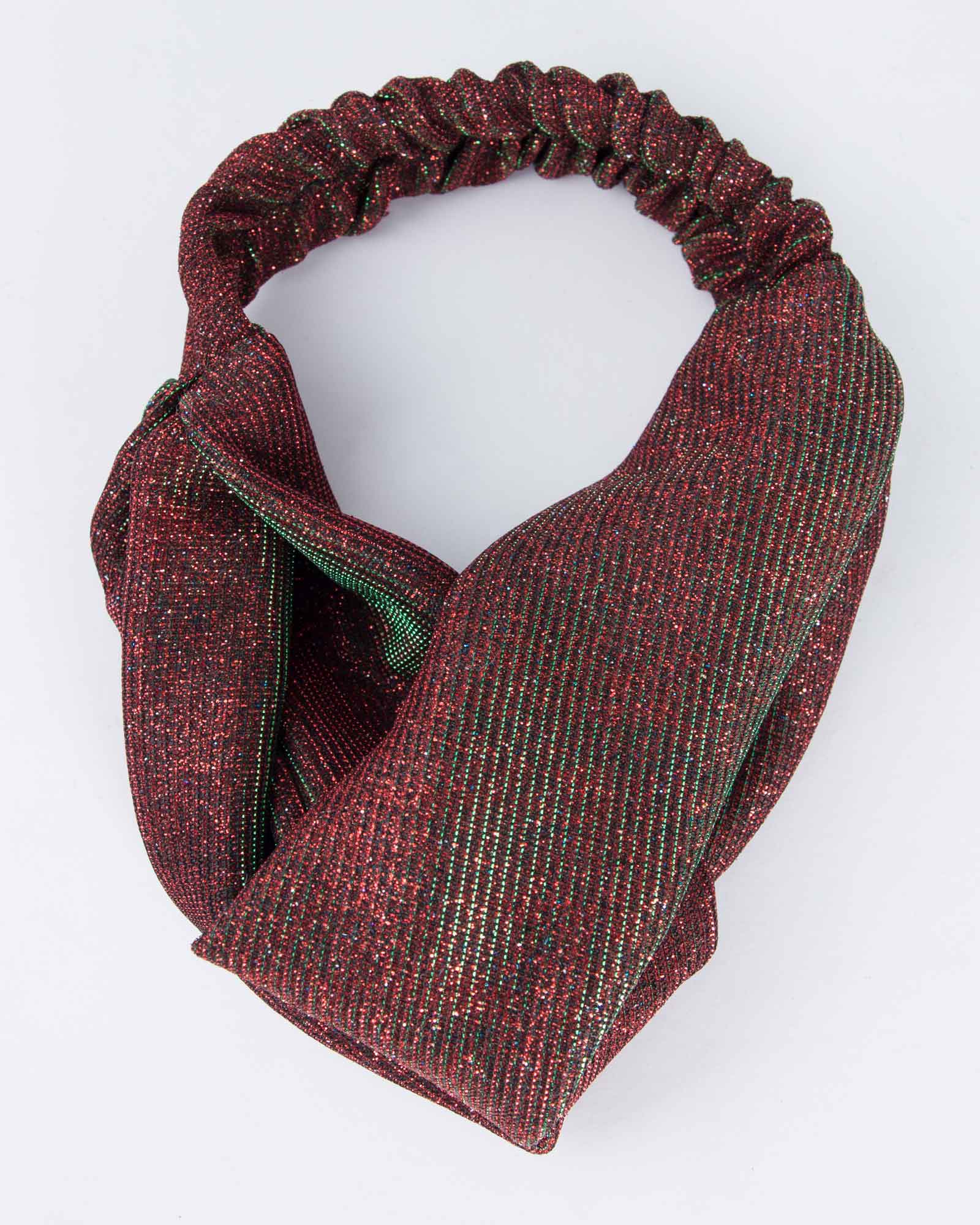 هدبند اکلیلی دخترانه فانتزی - عنابی - رو به رو