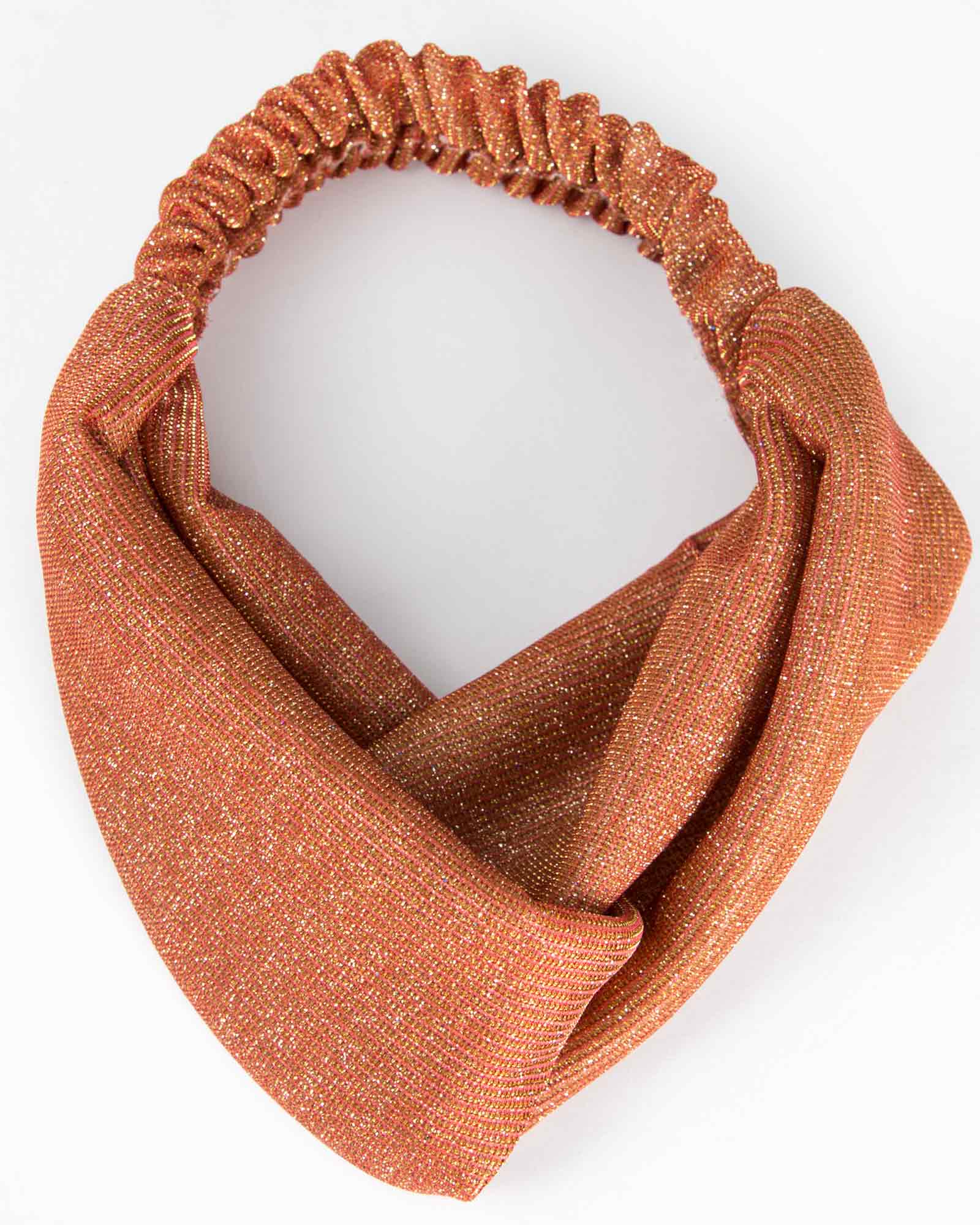 هدبند اکلیلی دخترانه فانتزی - نارنجی تیره - رو به رو