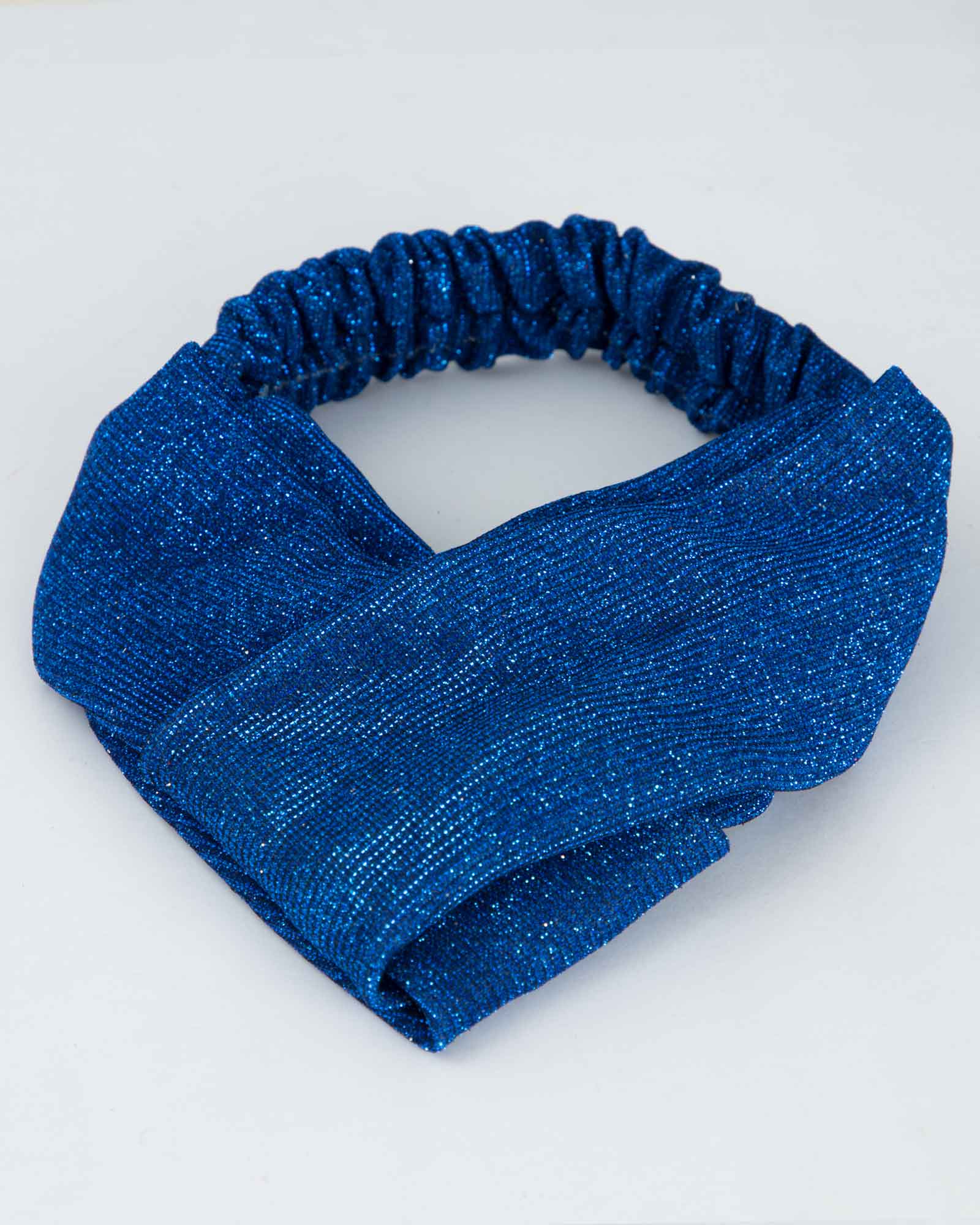 هدبند فانتزی دخترانه اکلیلی - آبی کاربنی - بالا