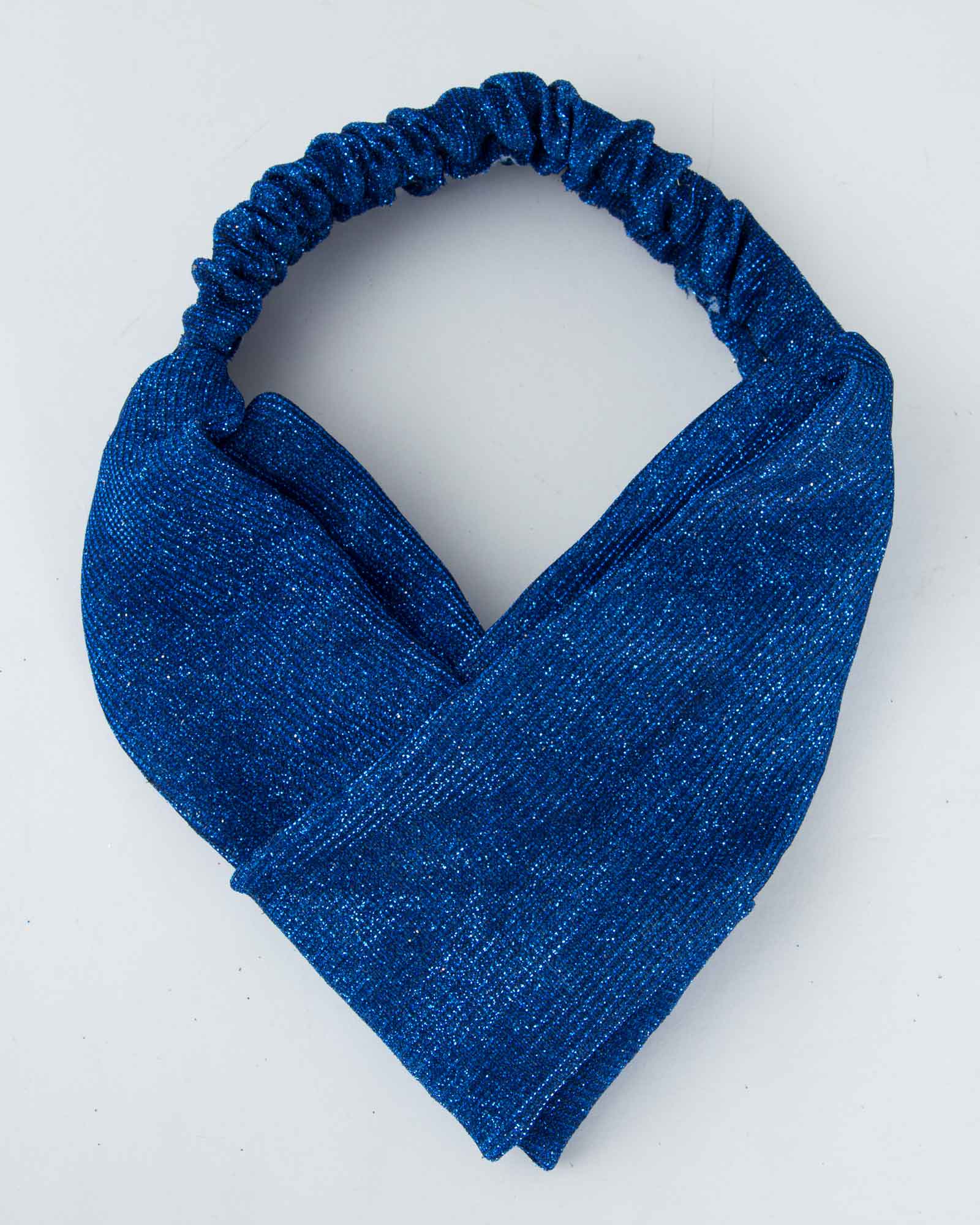 هدبند فانتزی دخترانه اکلیلی - آبی کاربنی - رو به رو