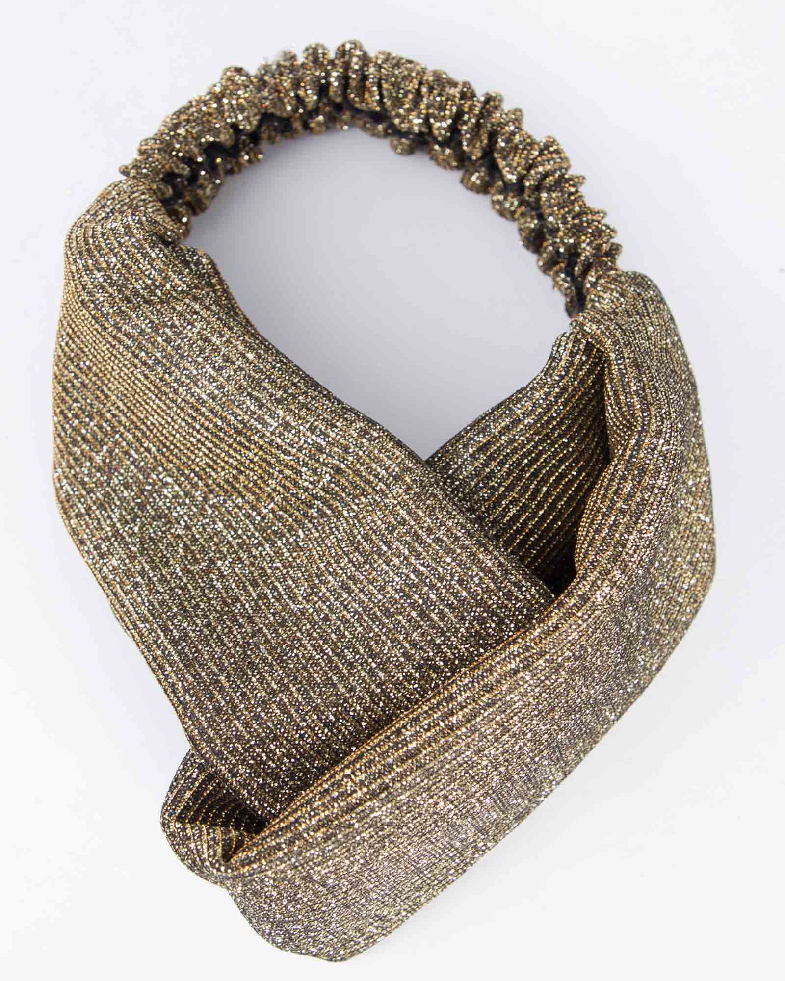 هدبند فانتزی دخترانه اکلیلی - طلایی - رو به رو