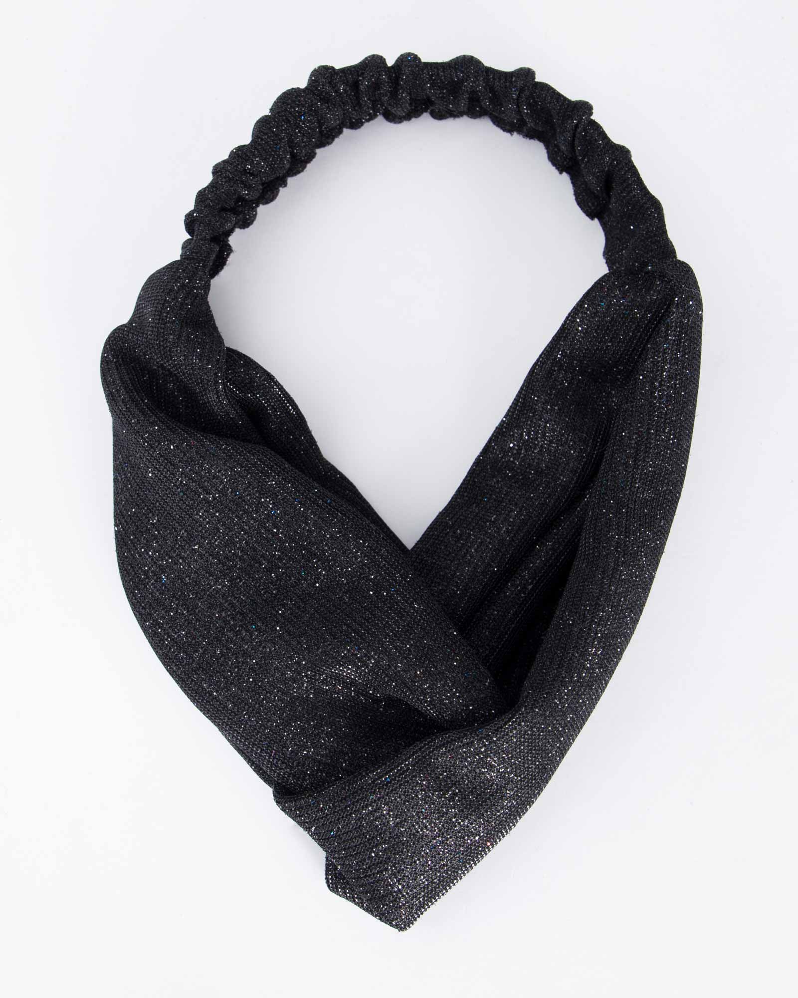 هدبند فانتزی دخترانه اکلیلی - مشکی - رو به رو