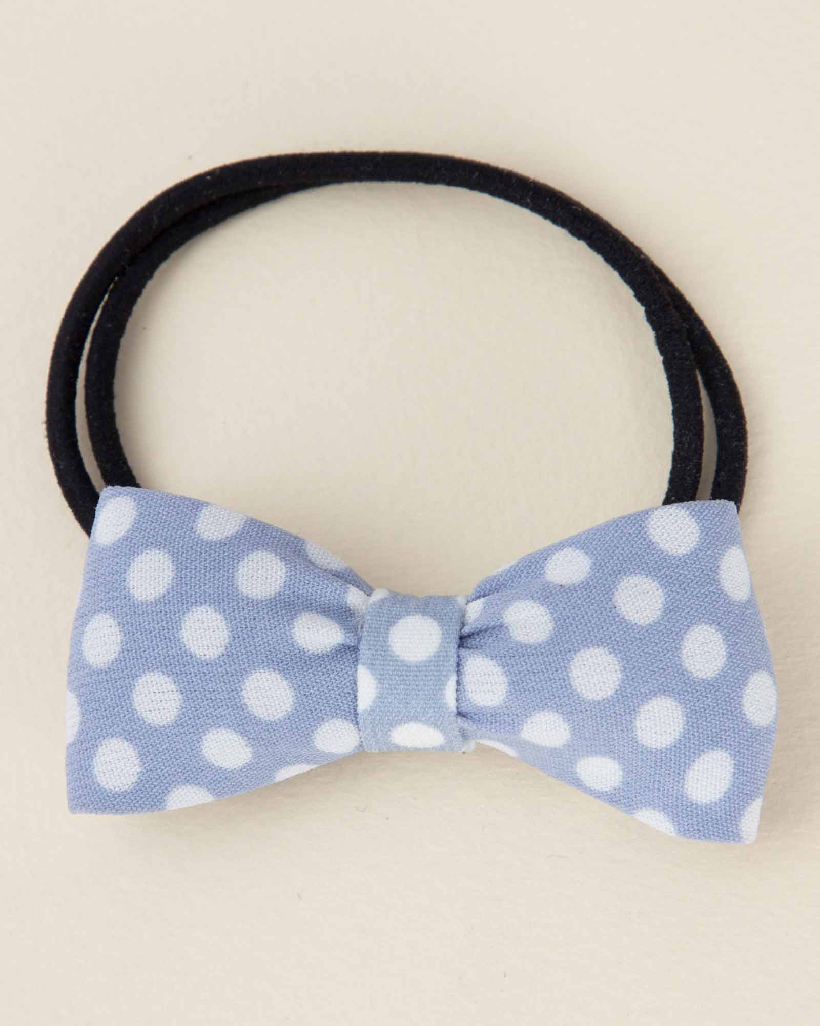 کش مو توپ توپی - آبی آُسمانی - رو به رو