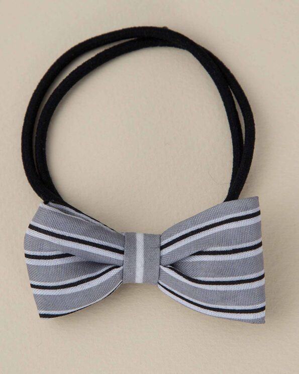 کش مو راه راه طوسی - طوسی کمرنگ - رو به رو