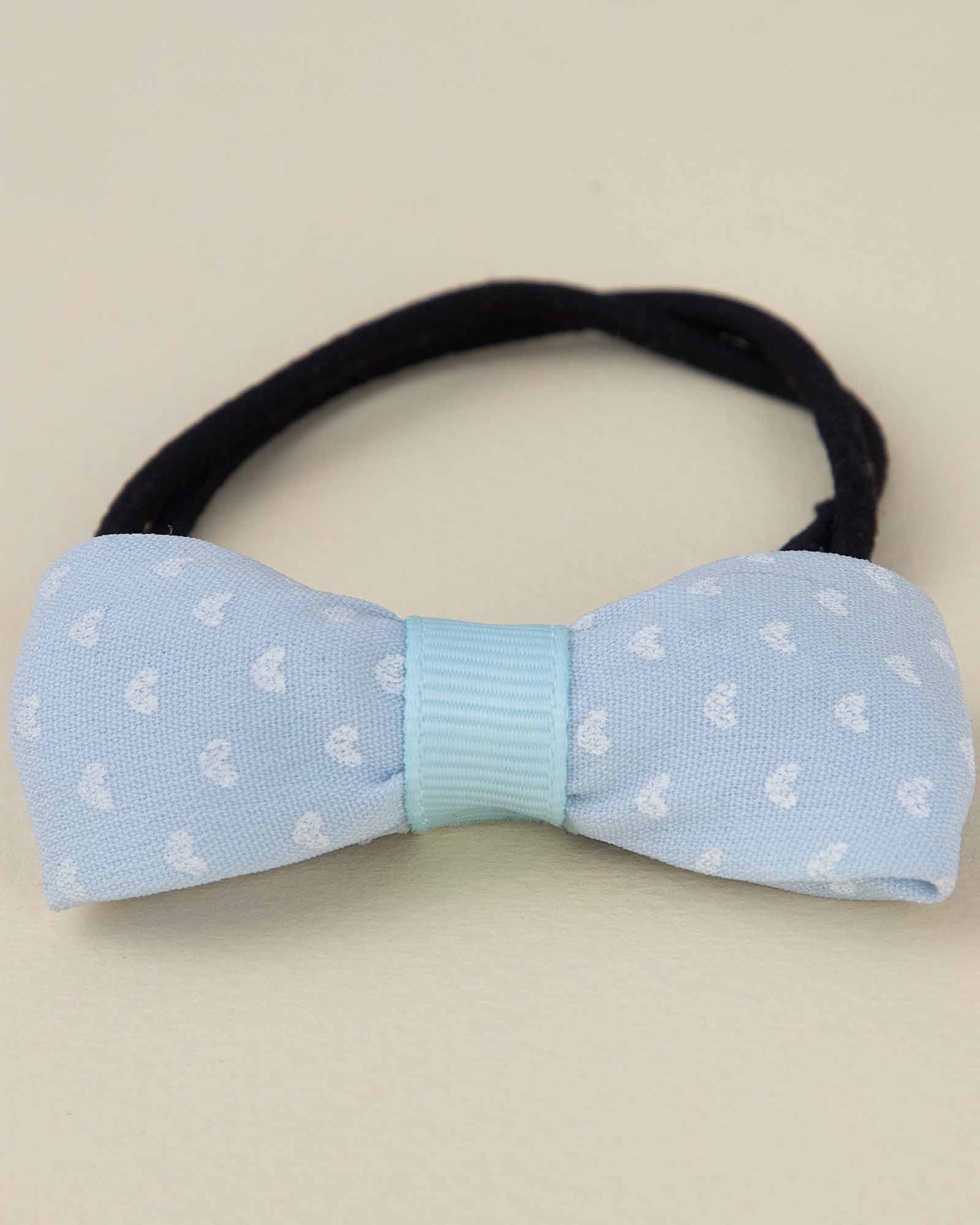 کش مو طرح قلب - آبی آسمانی - بالا