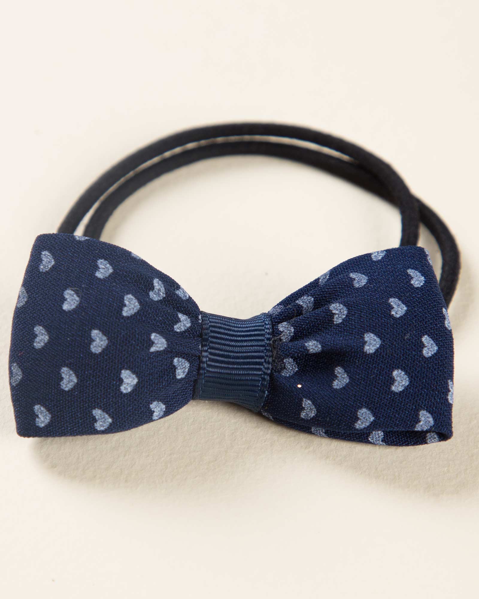 کش مو طرح قلب - سرمه ای - بالا