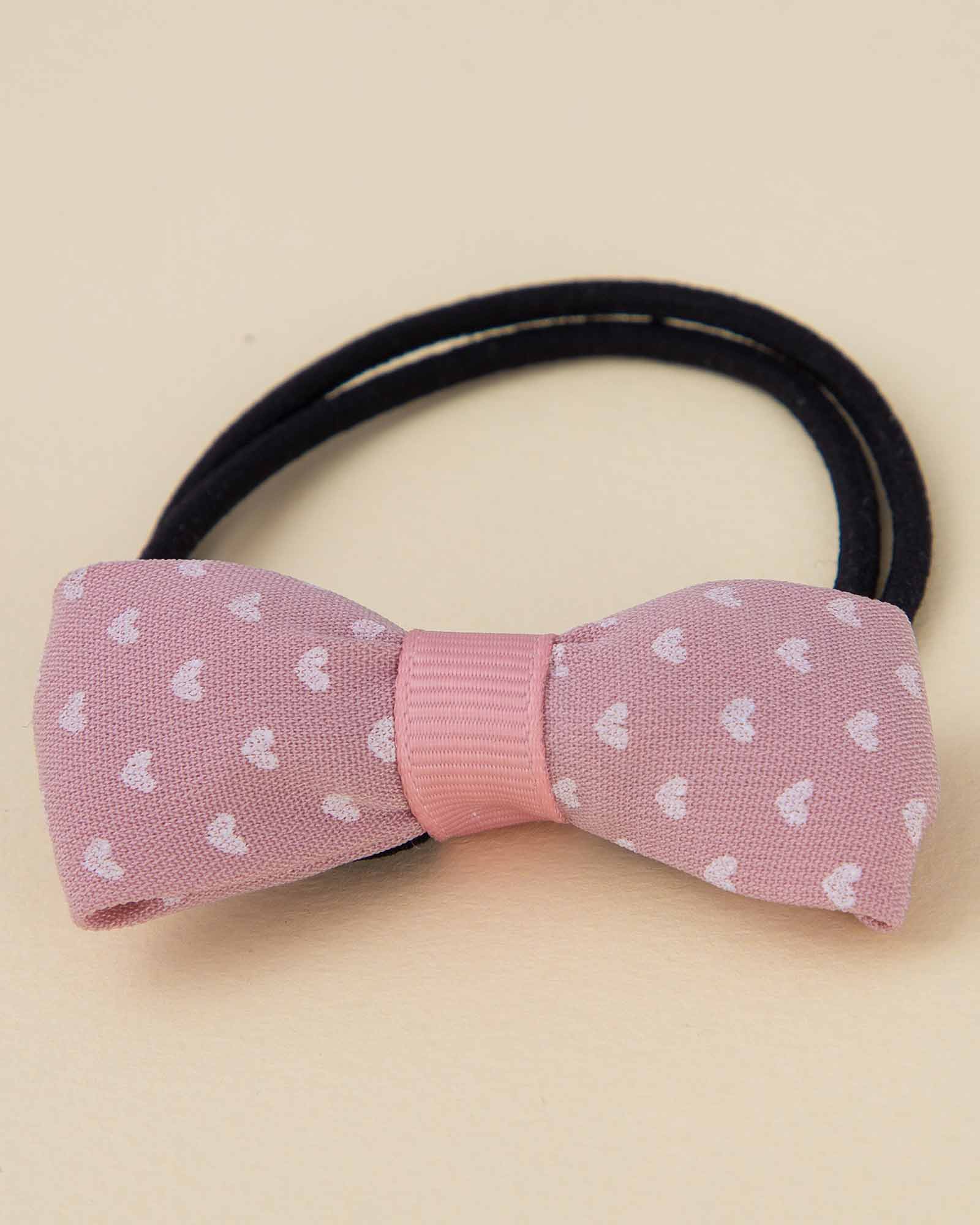 کش مو طرح قلب - صورتی - بالا