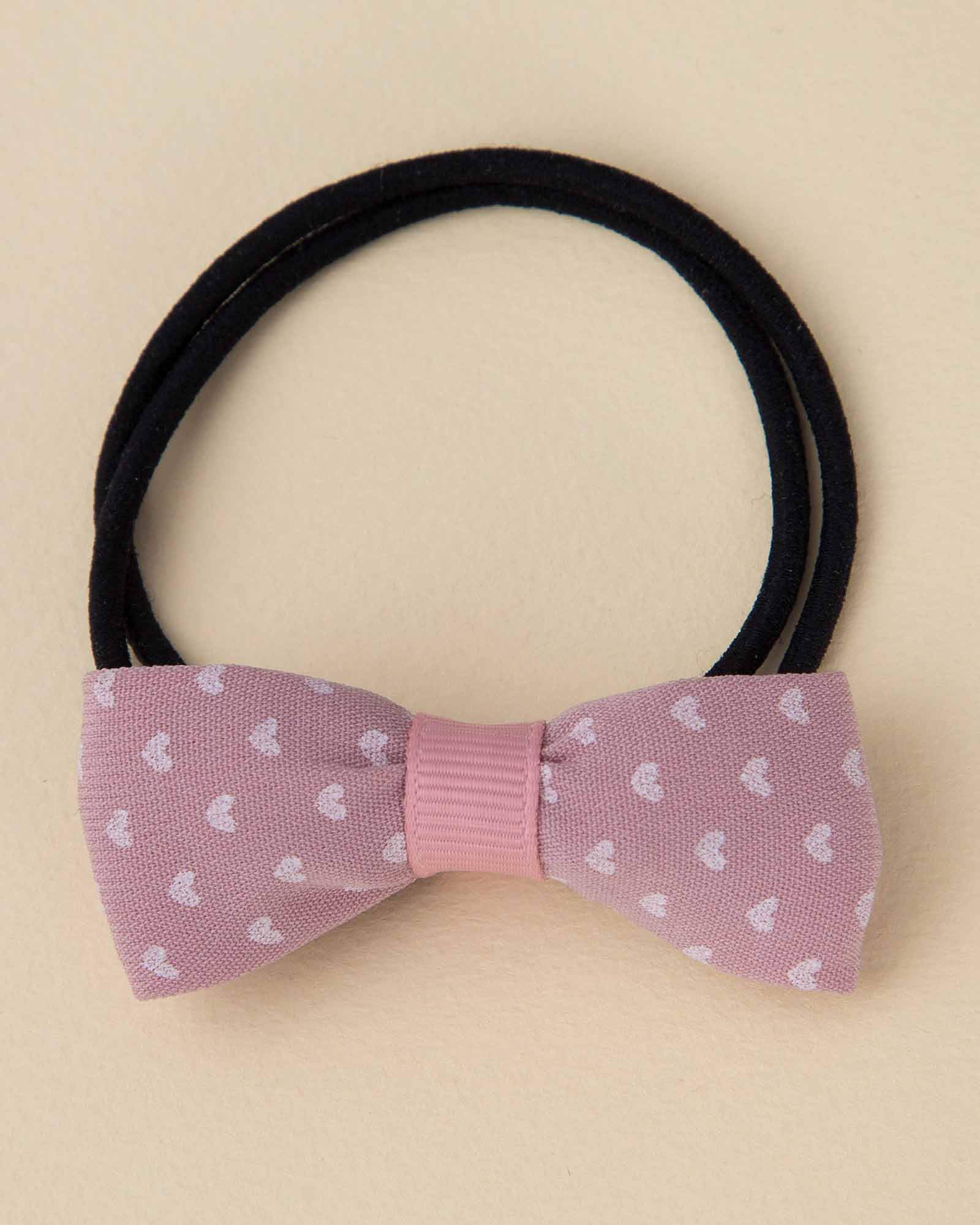 کش مو طرح قلب - صورتی - رو به رو