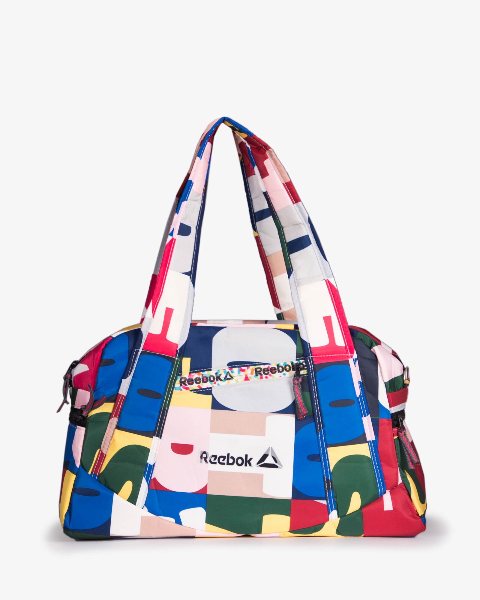 ساک ورزشی طرح حروف رنگی - آبی - رو به رو