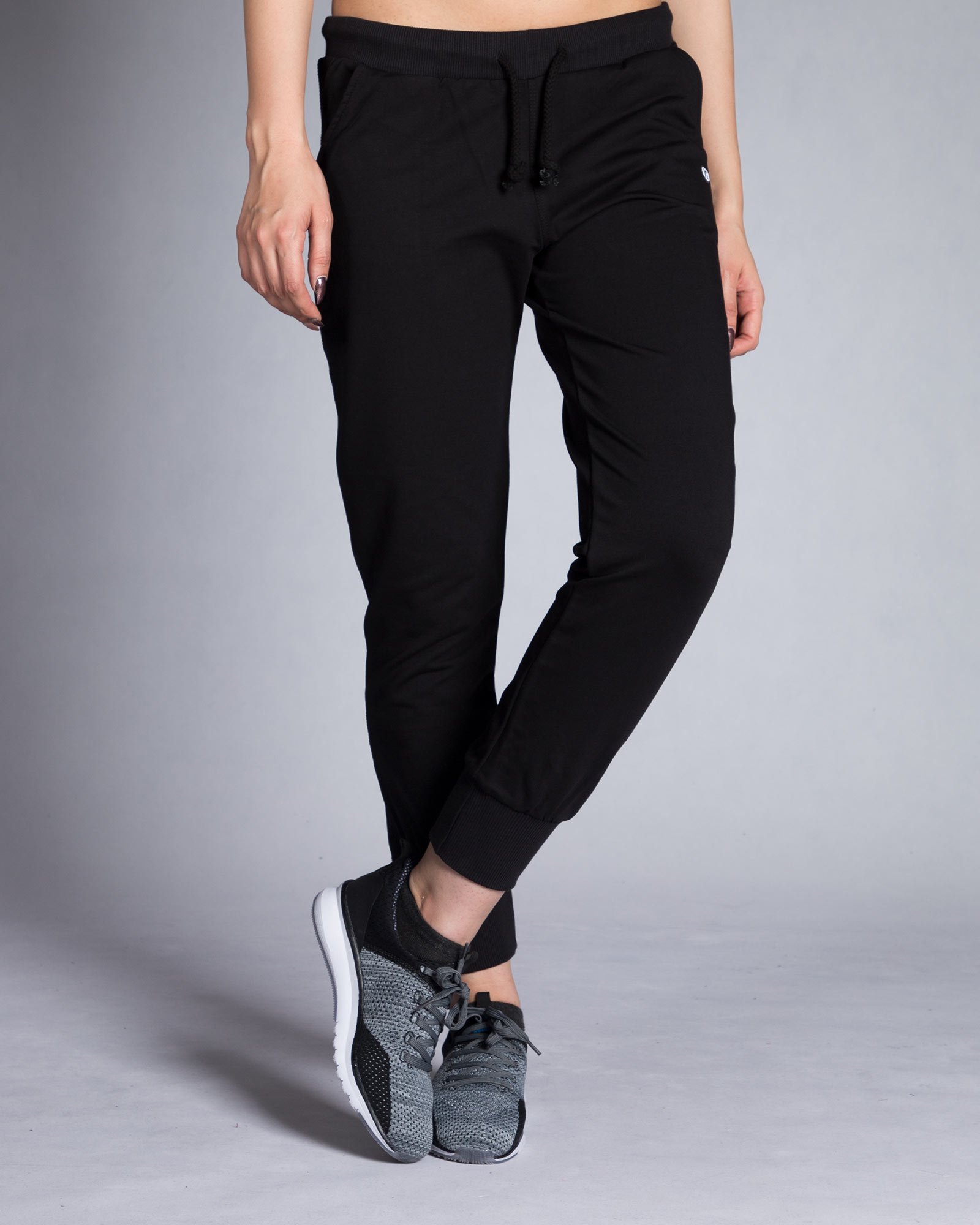 شلوار اسلش زنانه دمپا کش - مشکی - رو به رو