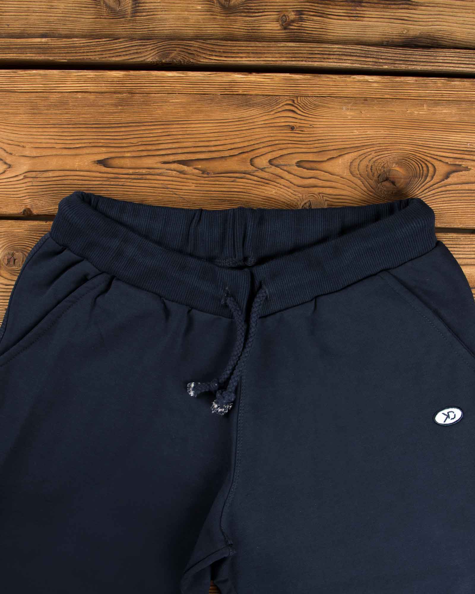 شلوارک زنانه ورزشی بلند - سرمه ای تیره - بند شلوارک