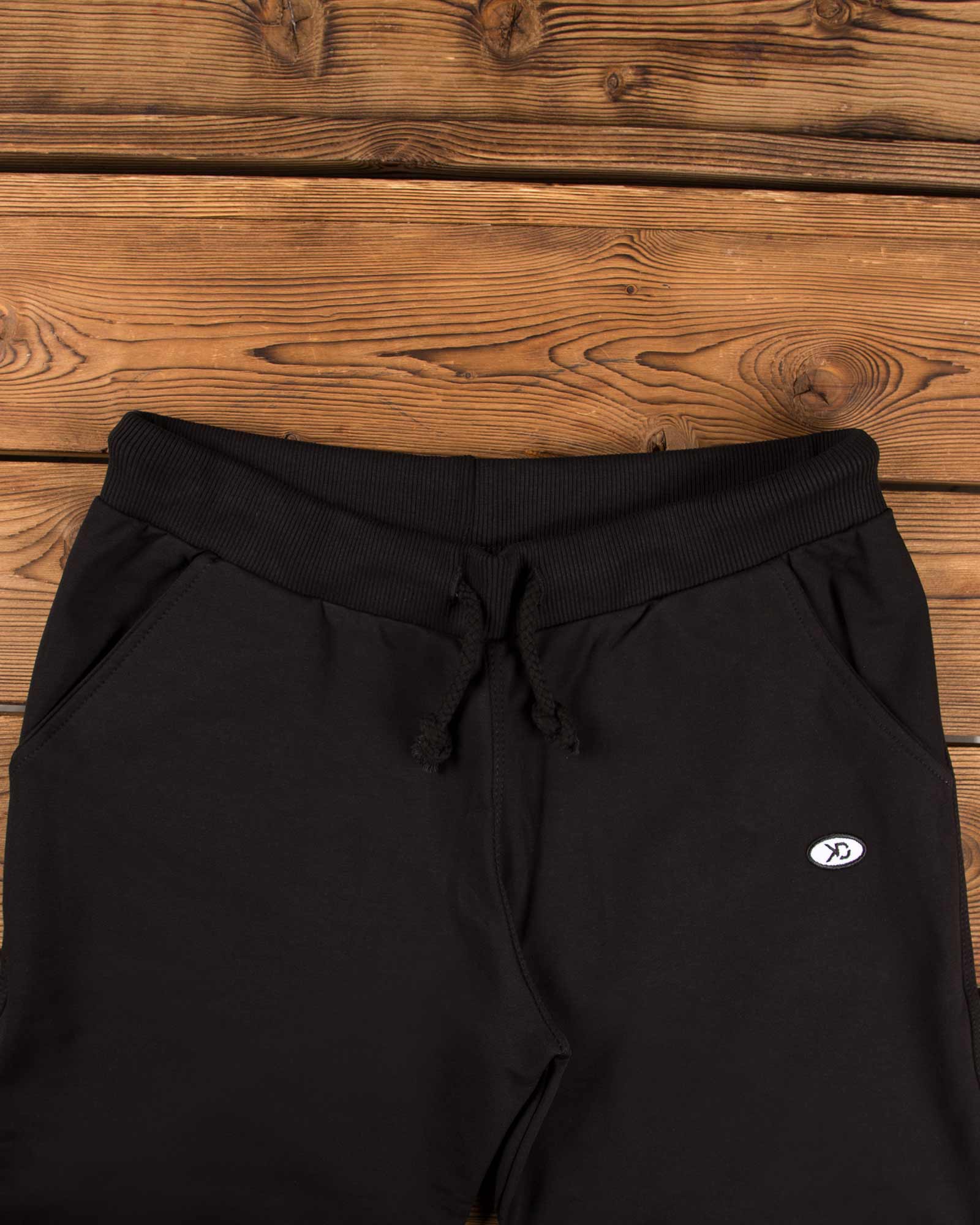 شلوارک زنانه ورزشی بلند - مشکی - بند شلوارک