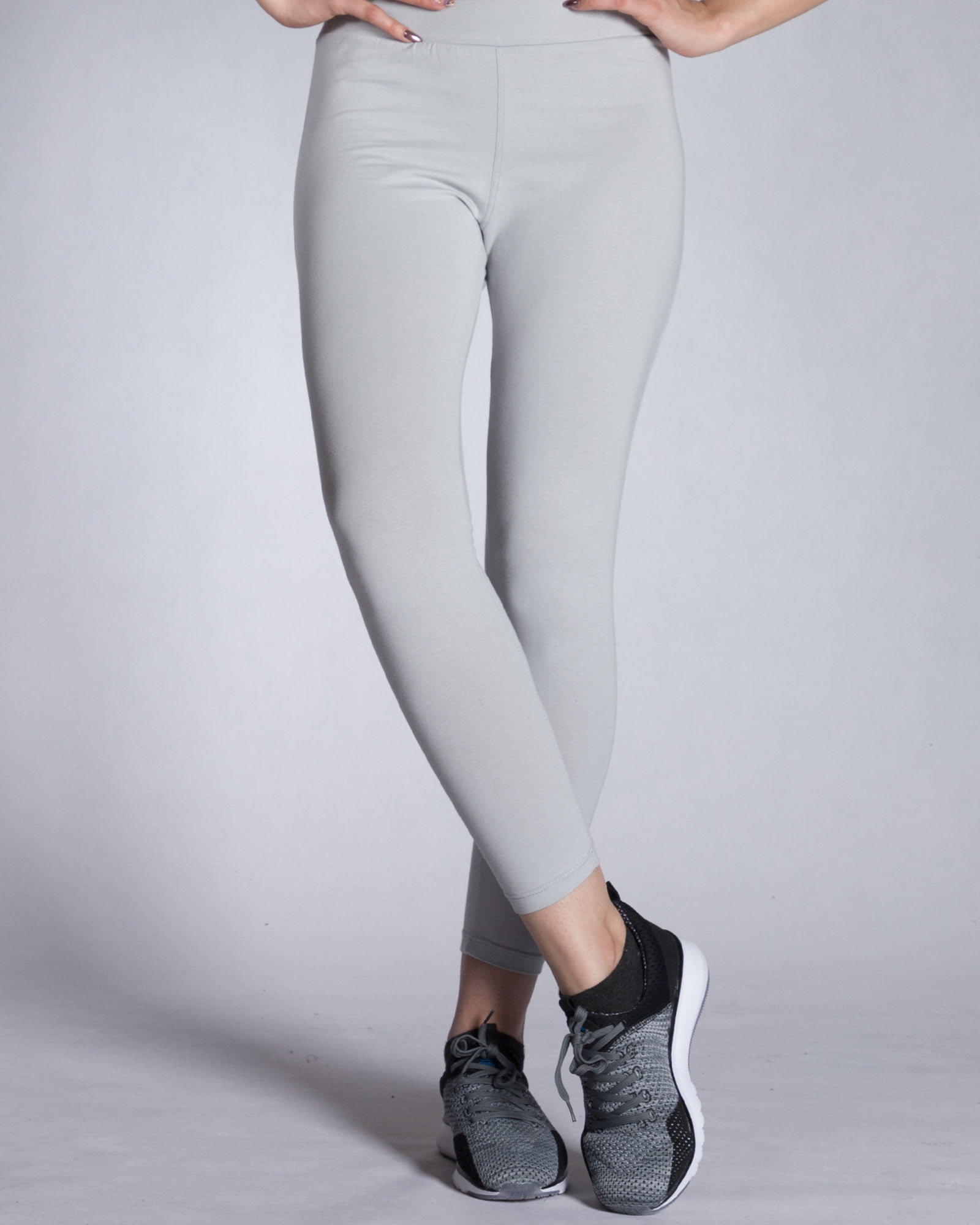 لگ ورزشی زنانه ساده - طوسی کمرنگ - رو برو