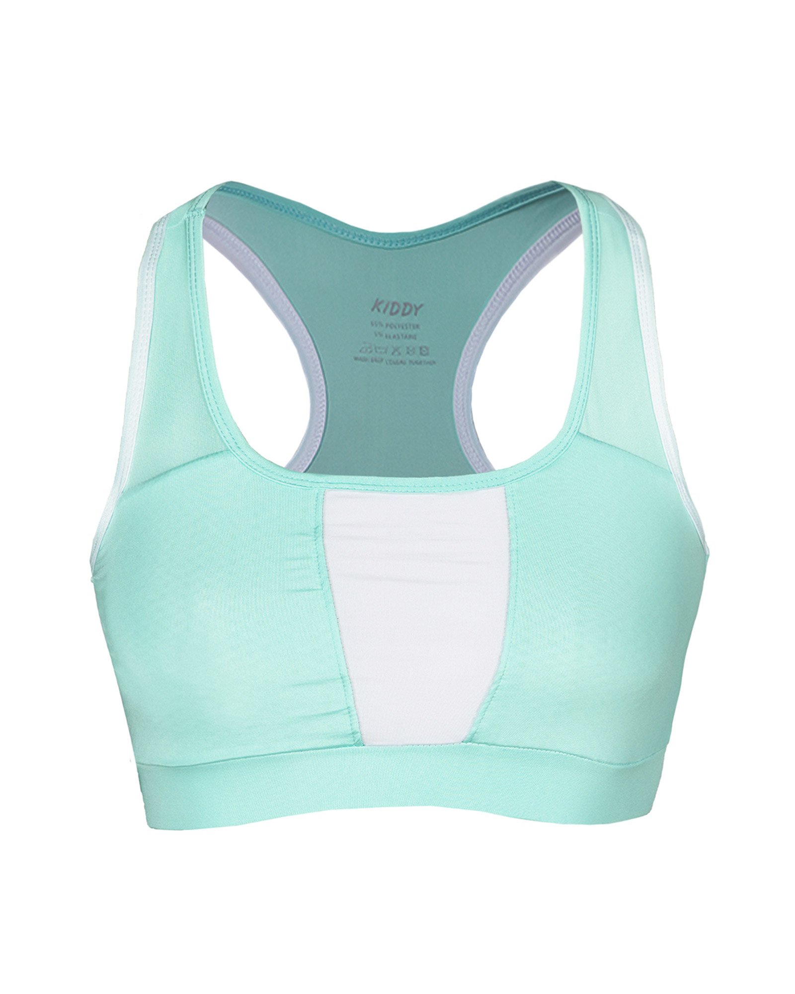 نیم تنه ورزشی زنانه - آبی آسمانی - رو به روی نیم تنه