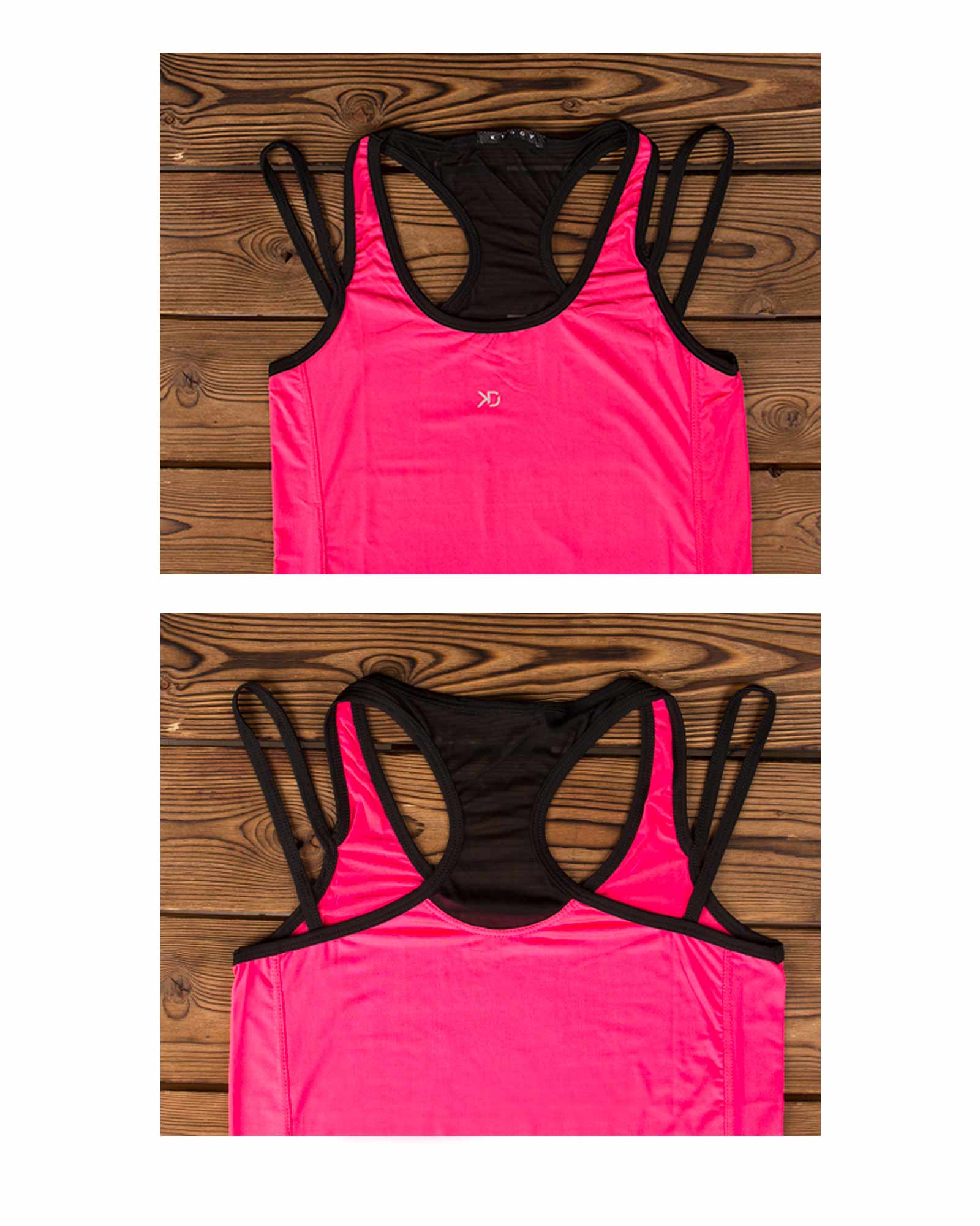 تاپ ساده اسپرت زنانه - ارغوانی روشن - جزییات