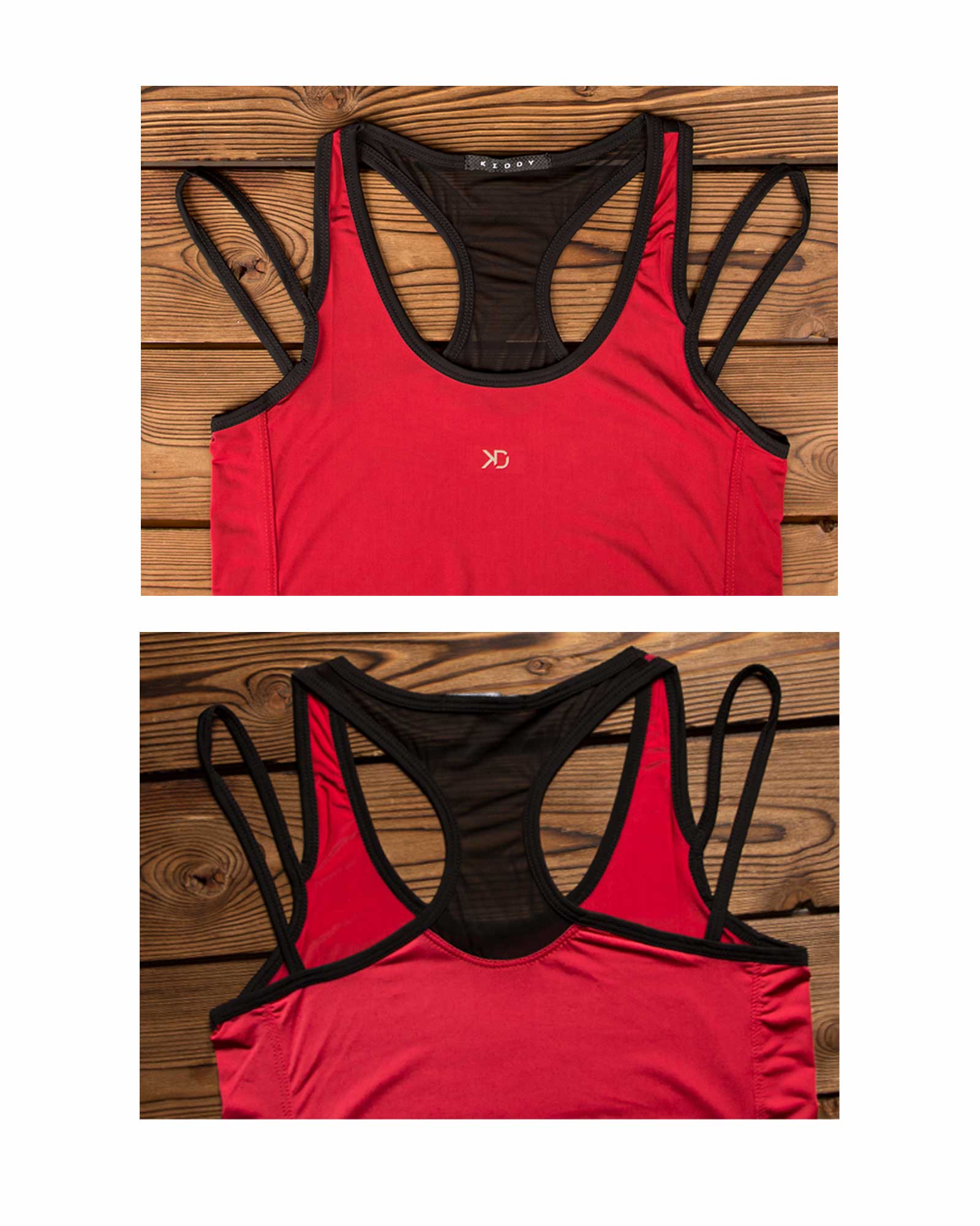 تاپ ساده اسپرت زنانه - زرشکی - جزییات