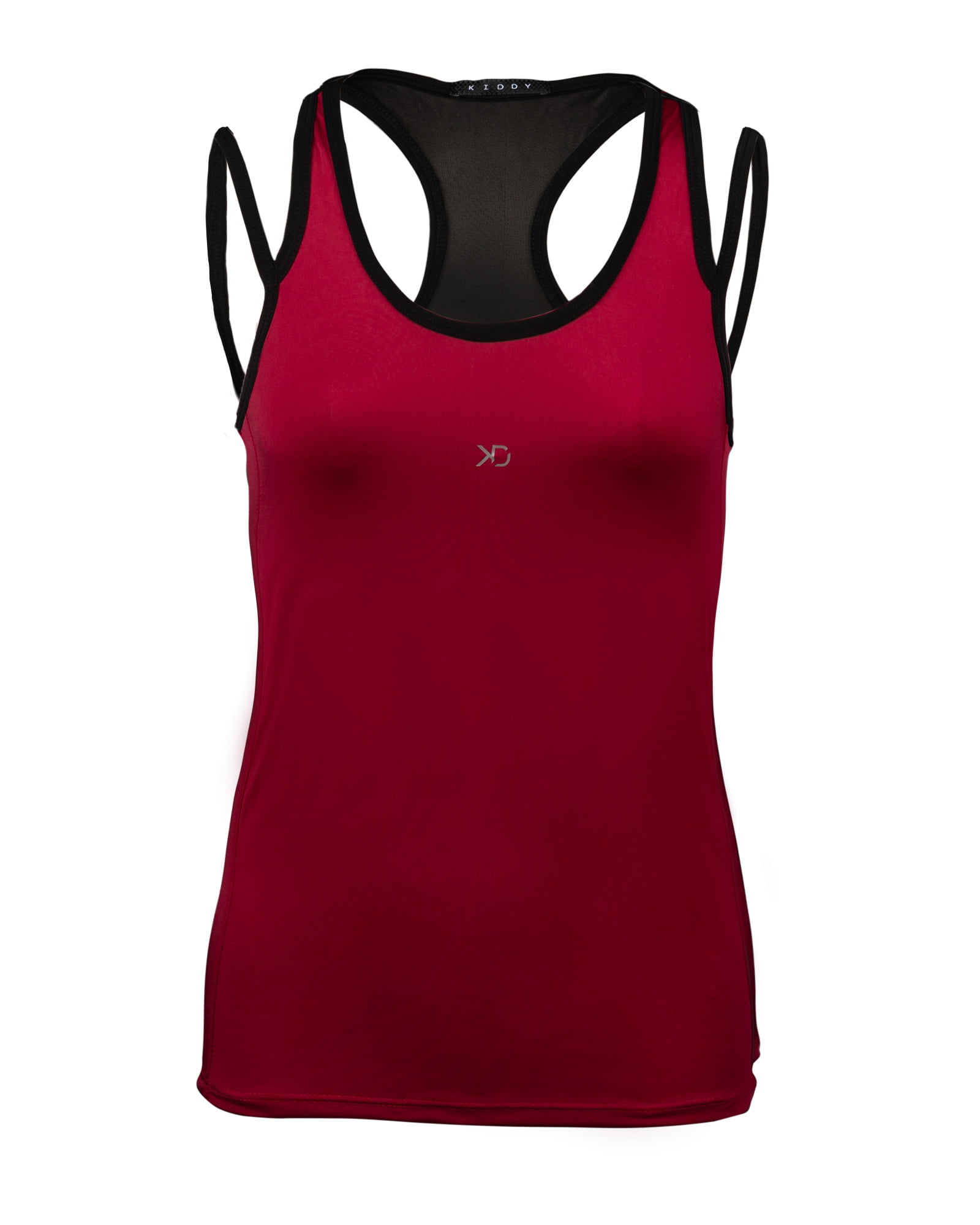 تاپ ساده اسپرت زنانه- زرشکی روبرو