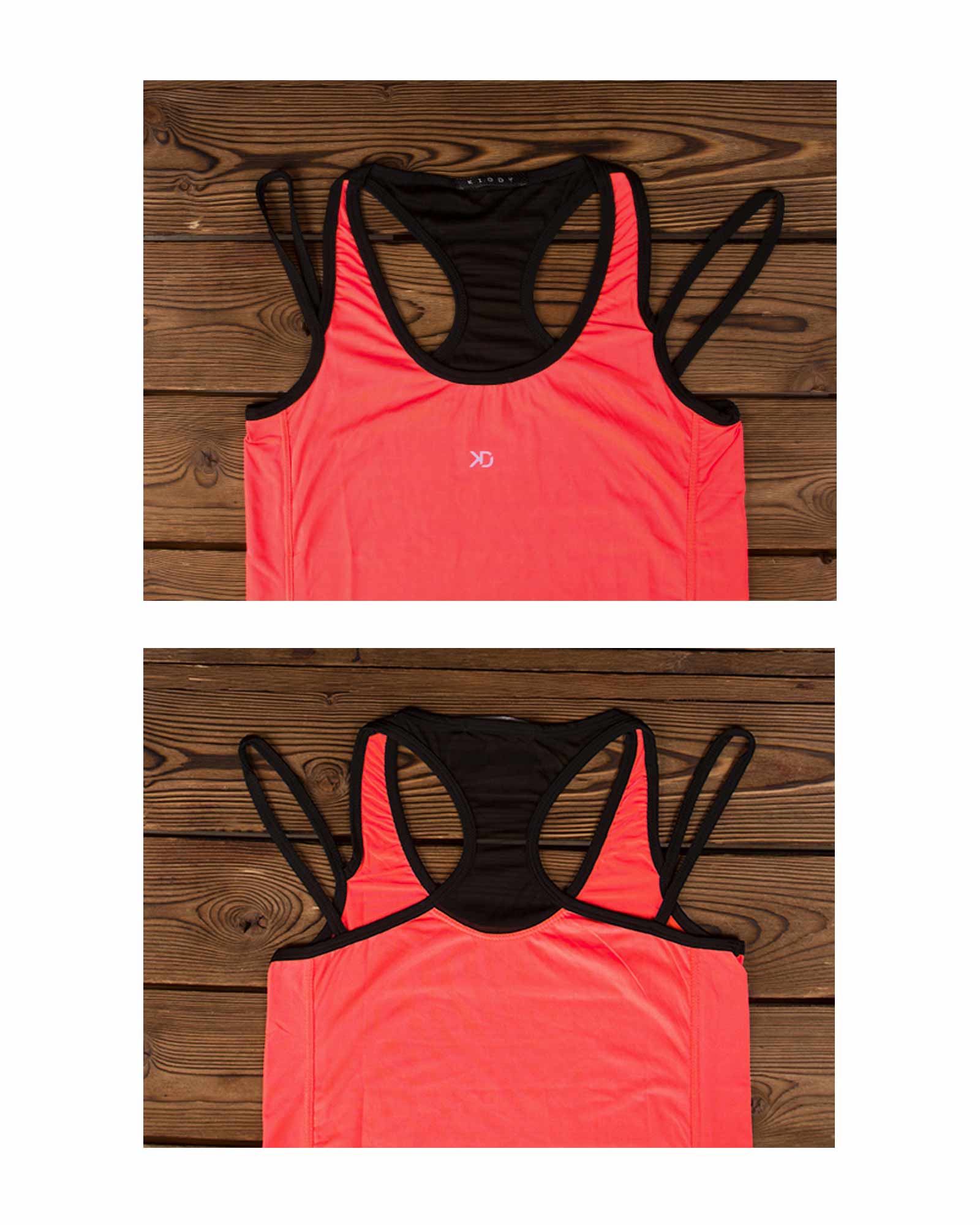 تاپ ساده اسپرت زنانه - گلبهی - جزییات