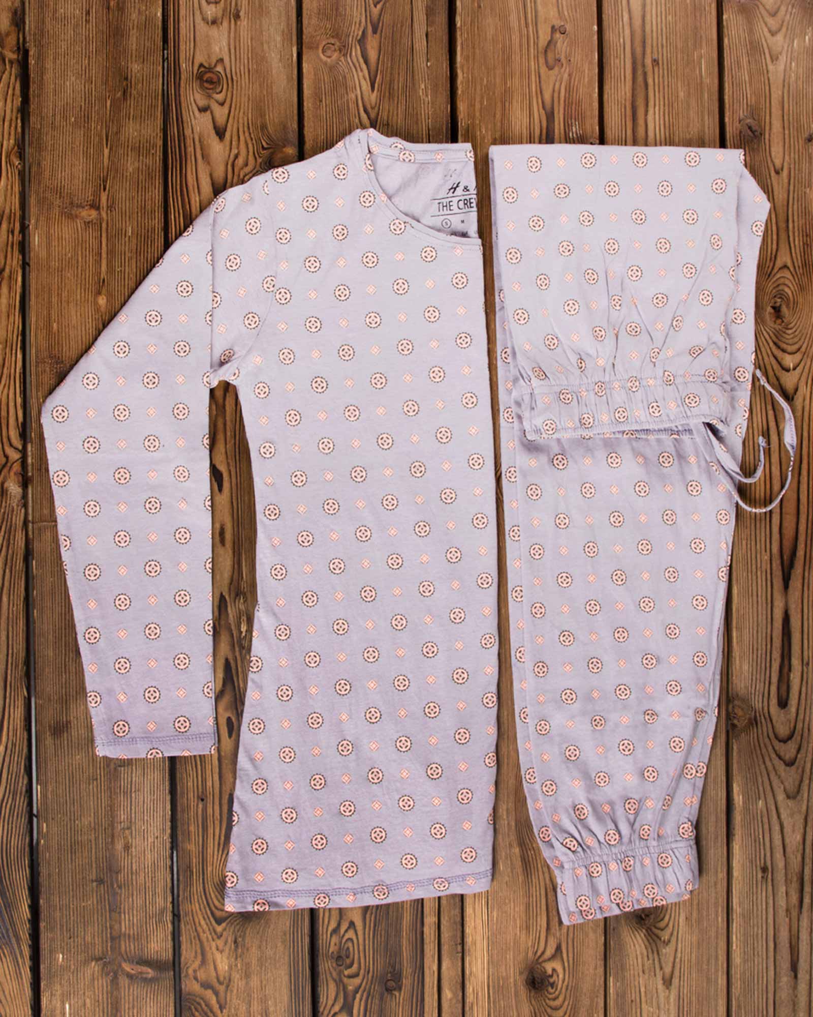 بلوز شلوار زنانه طرح دار - یاسی کدر- محیطی- روبهرو