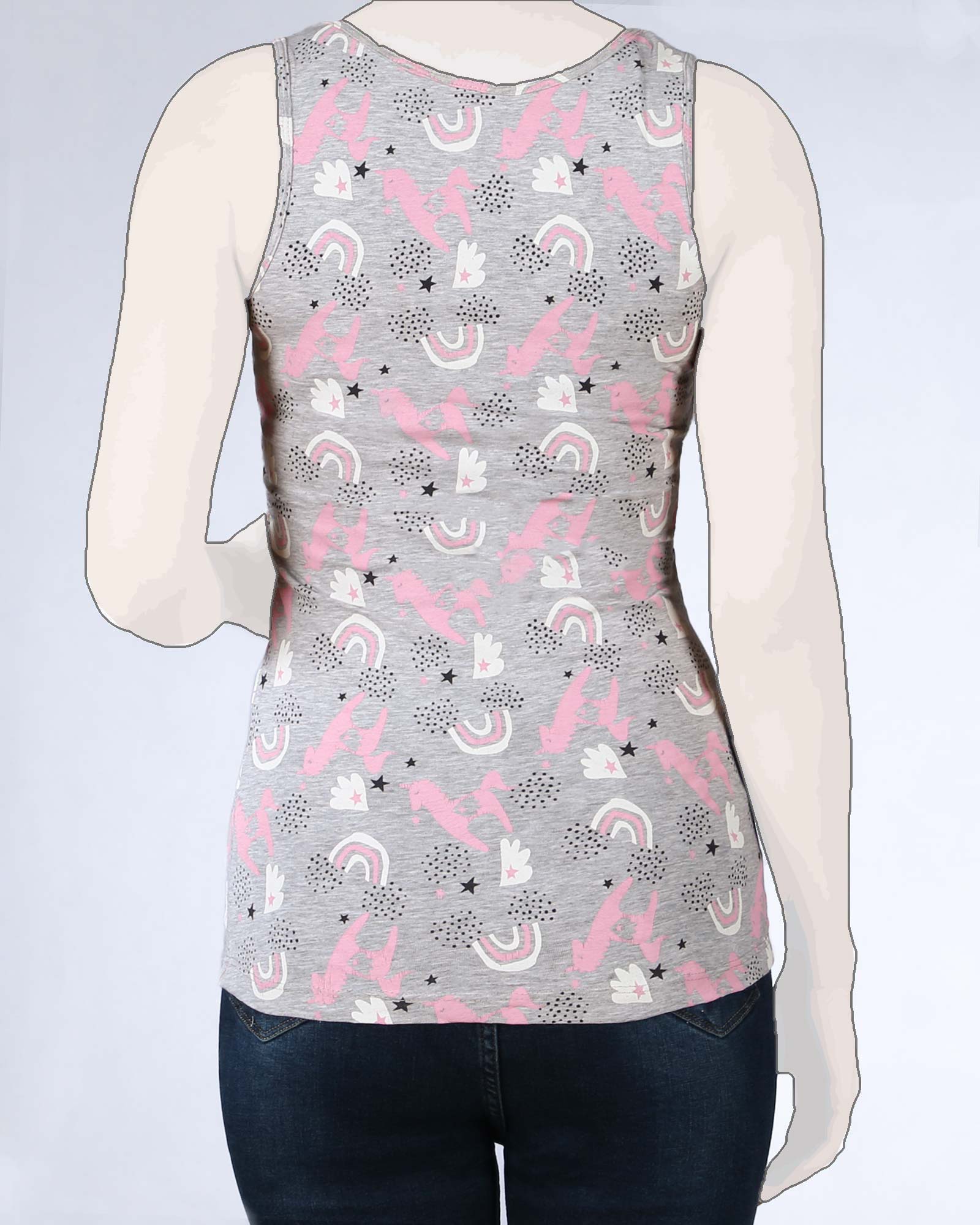 تاپ دخترانه طرح تک شاخ-پشت