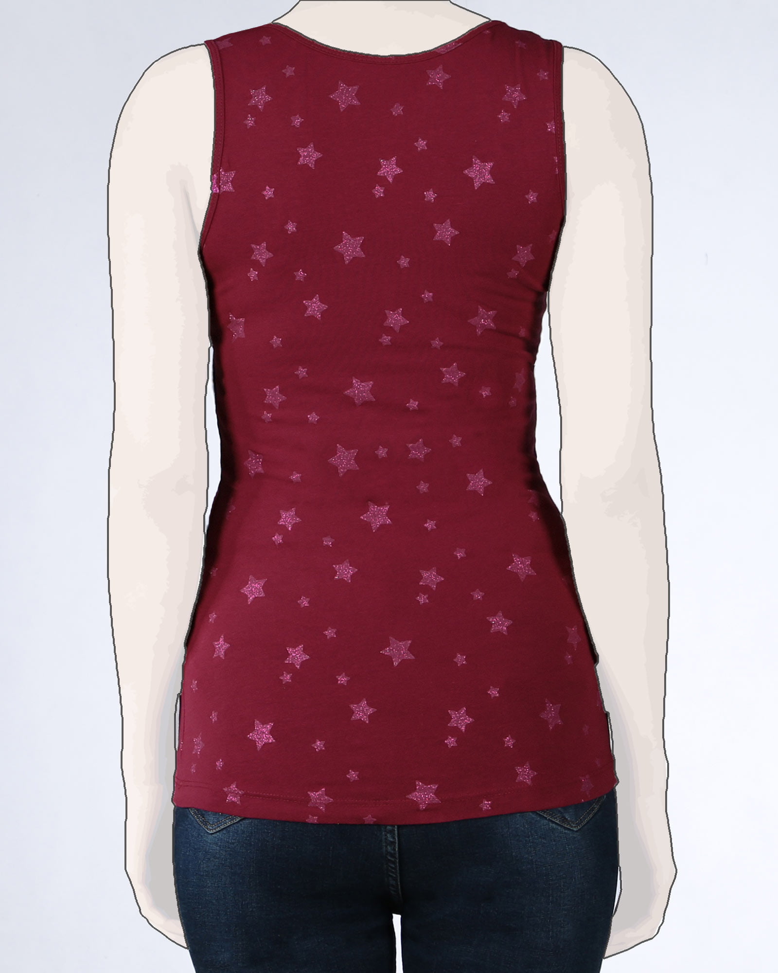 تاپ زنانه طرح ستاره-روبه-رو