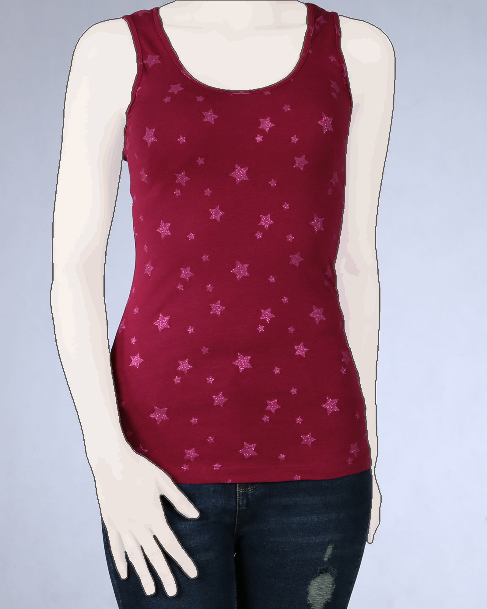 تاپ زنانه طرح ستاره-پشت