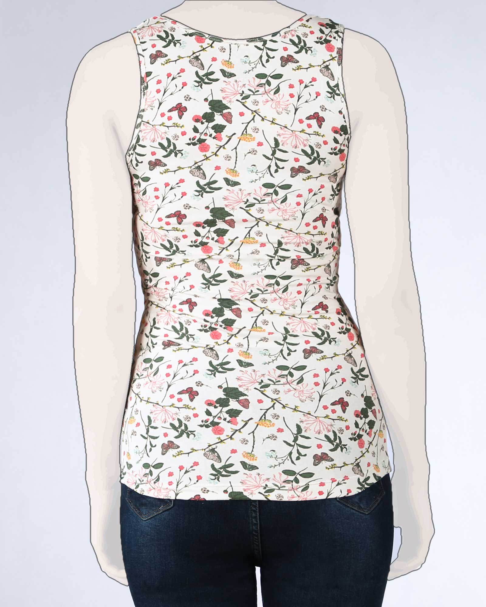 تاپ گلدار زنانه کشی-پشت-محیطی