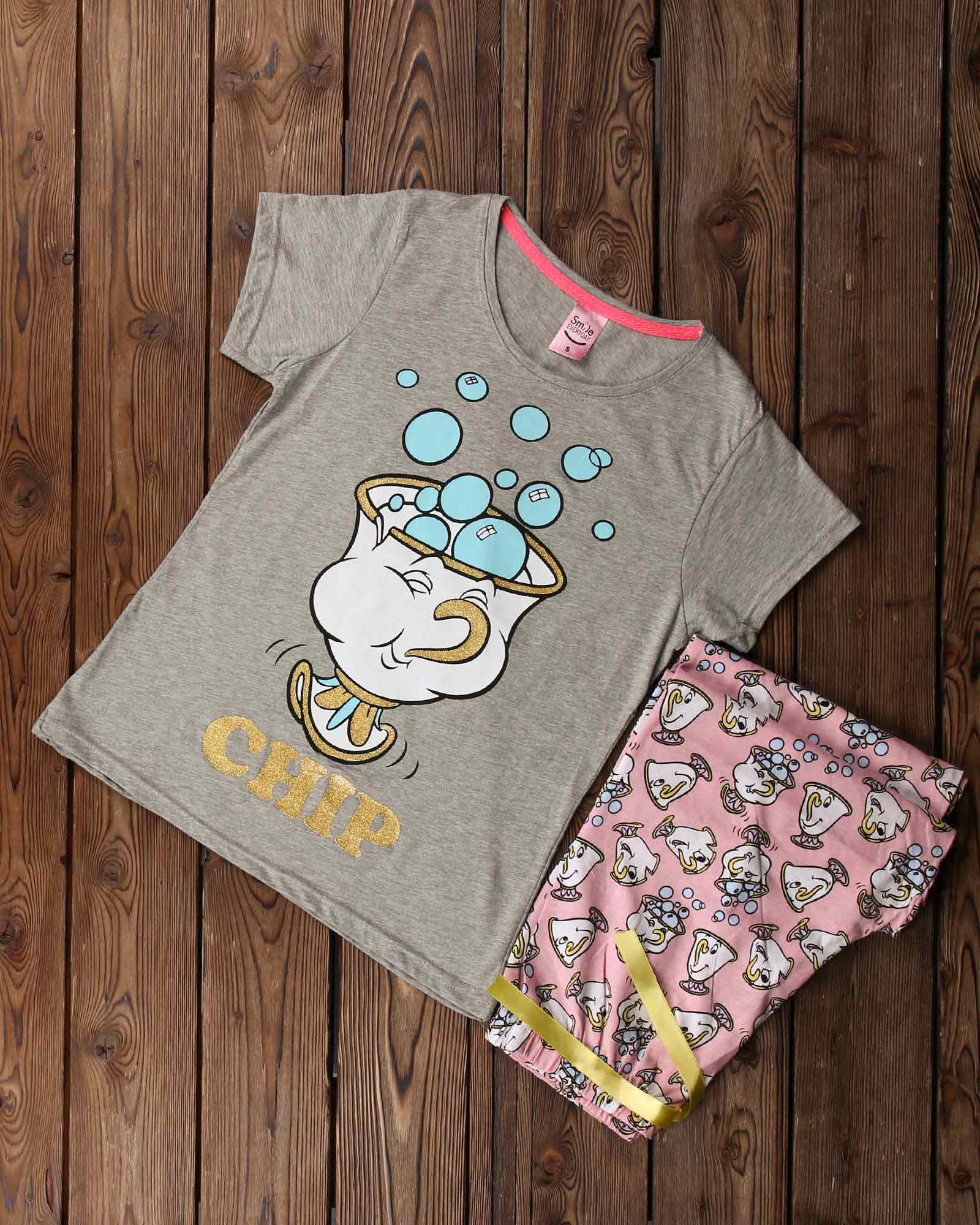 تیشرت شلوار زنانه طرح فانتزی - ملانژ - ست تیشرت شلوار