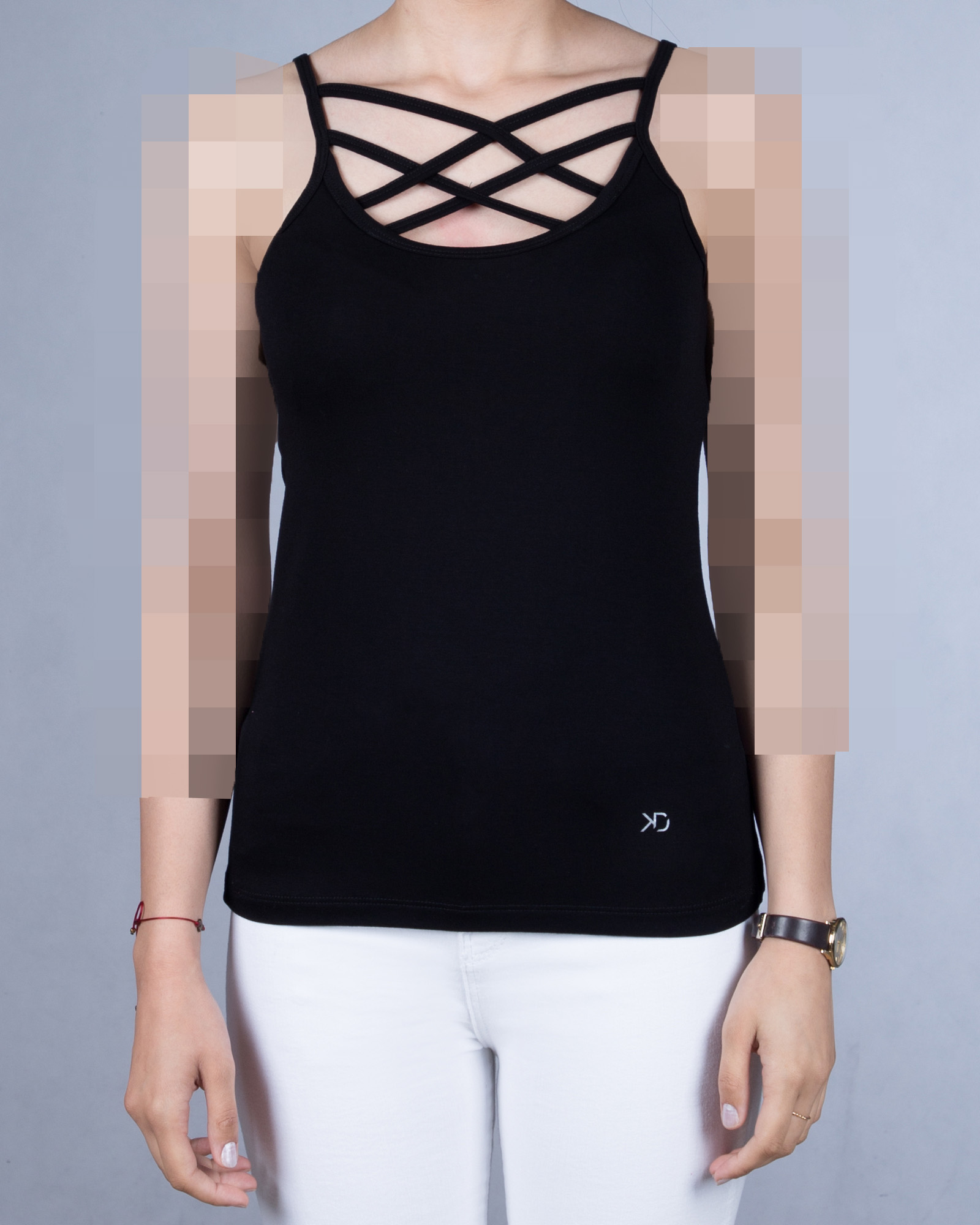 تاپ زنانه بند ضربدری