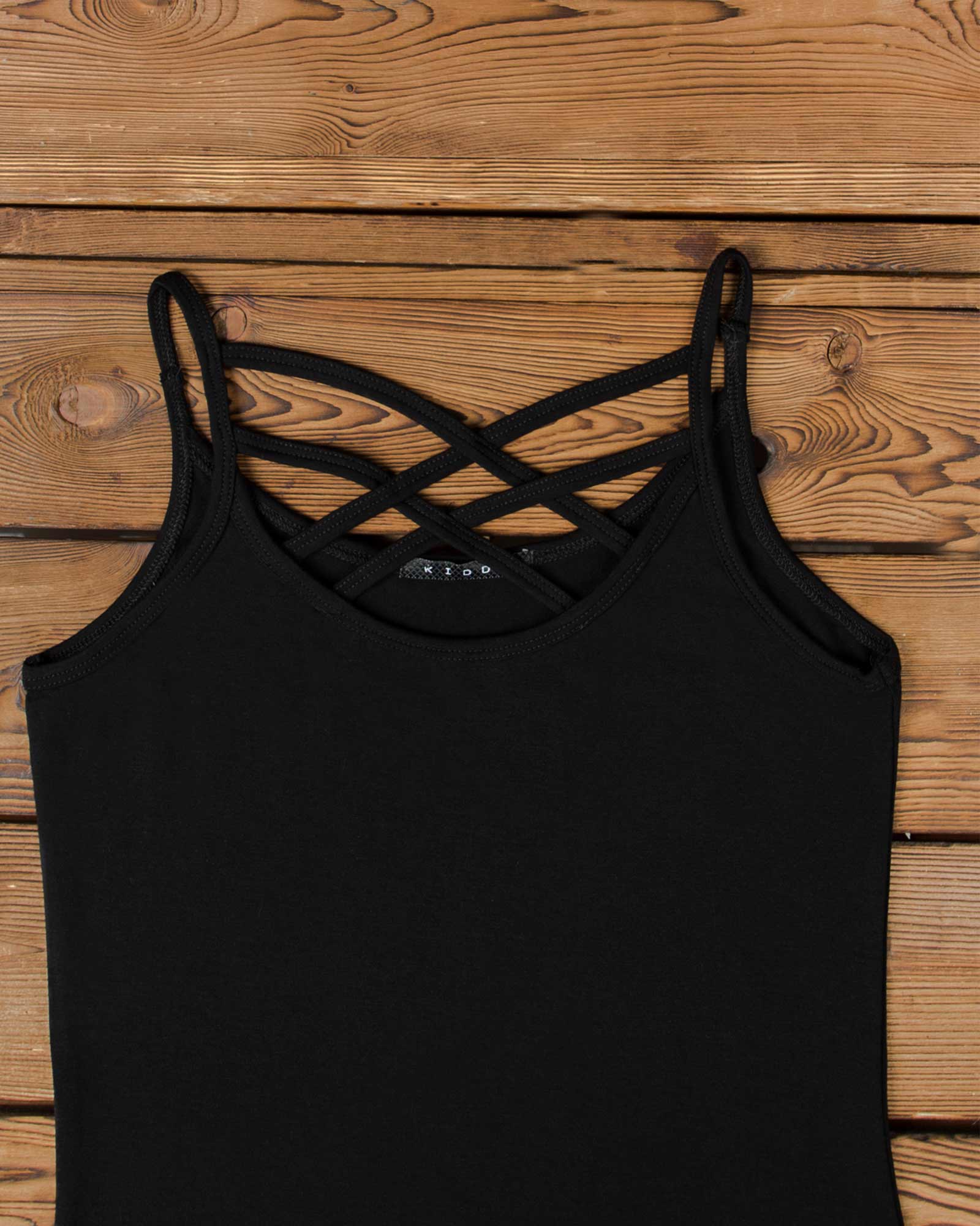 تاپ زنانه بند ضربدری - مشکی