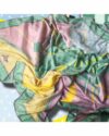 روسری مجلسی دخترانه طرح دار - سبز چمنی - روسری طرح دار