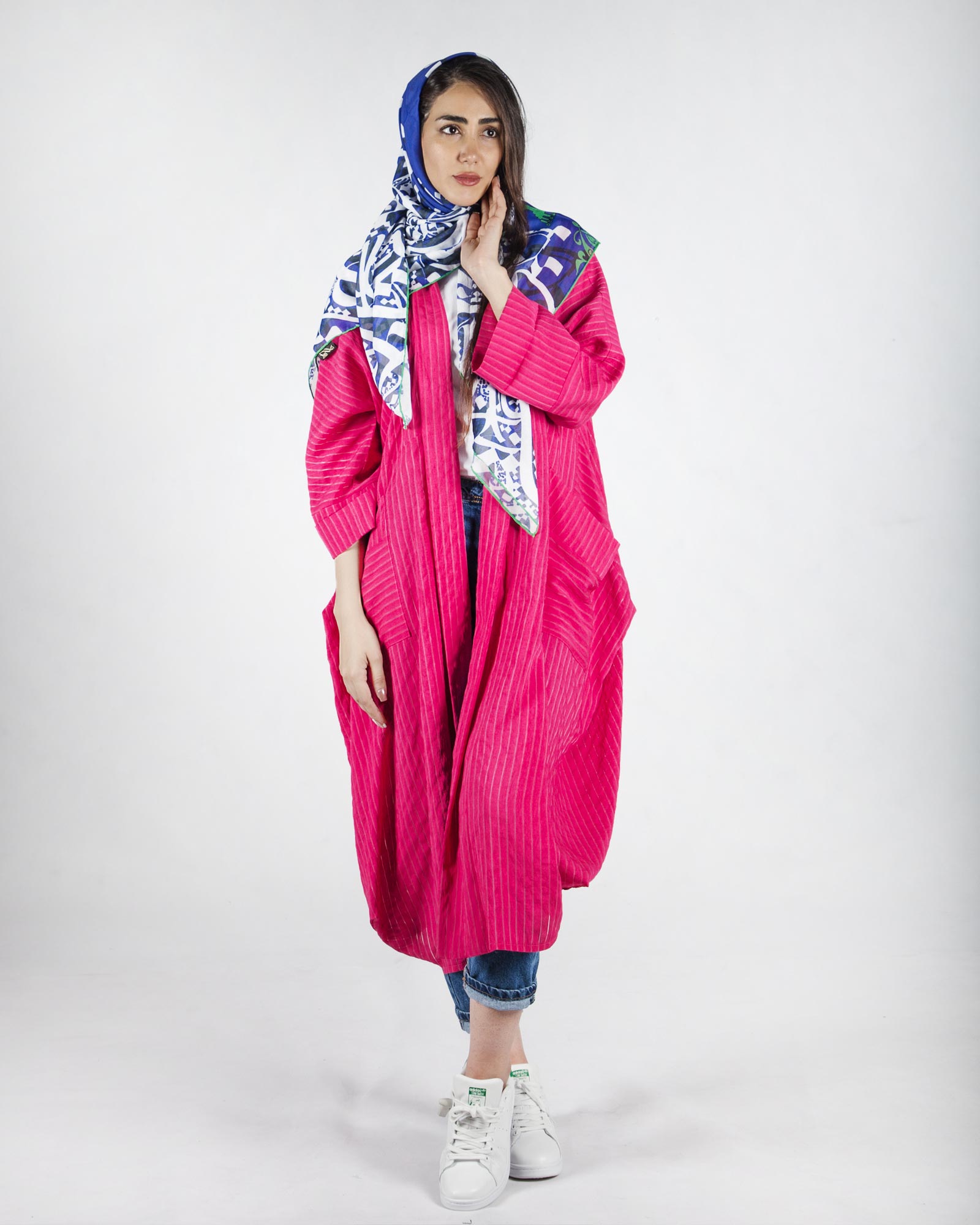 مانتو بلند گشاد اسپرت - ارغوانی روشن - محیطی زنانه